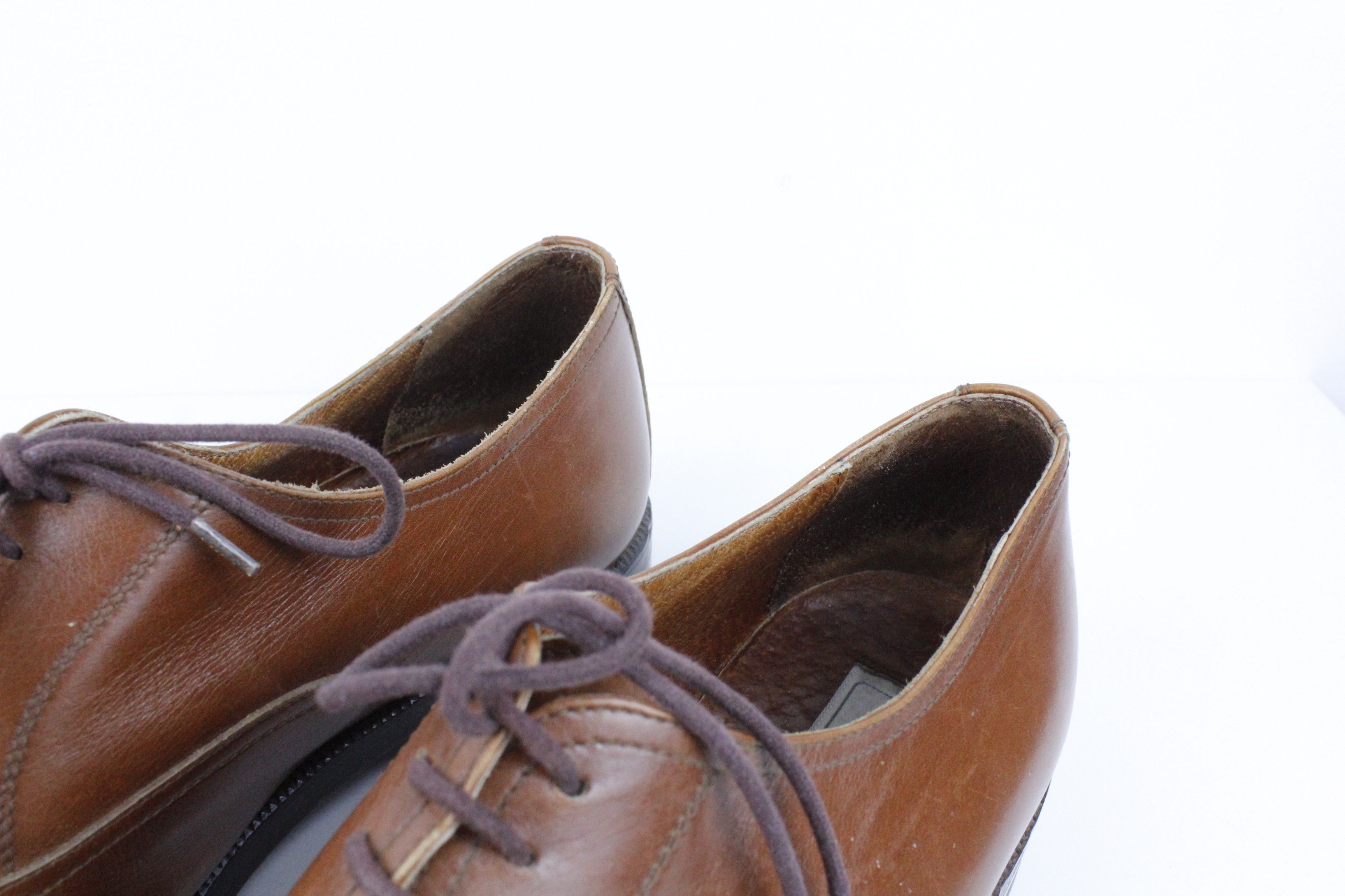 Bally × Vintage Vintage Bally Brown Leather Derby Shoes Size US 12 / EU 45 - 9 Thumbnail