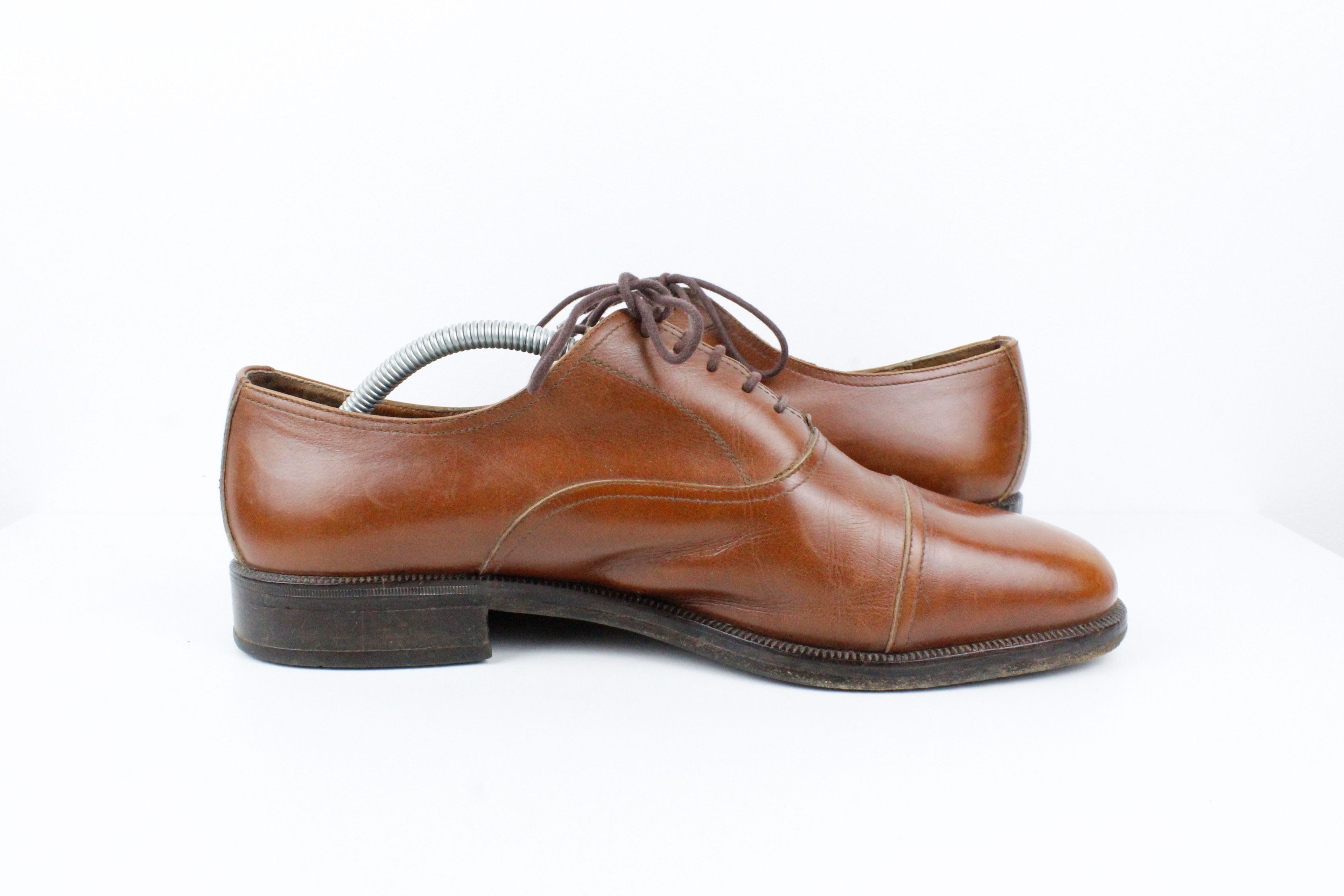 Bally × Vintage Vintage Bally Brown Leather Derby Shoes Size US 12 / EU 45 - 6 Thumbnail