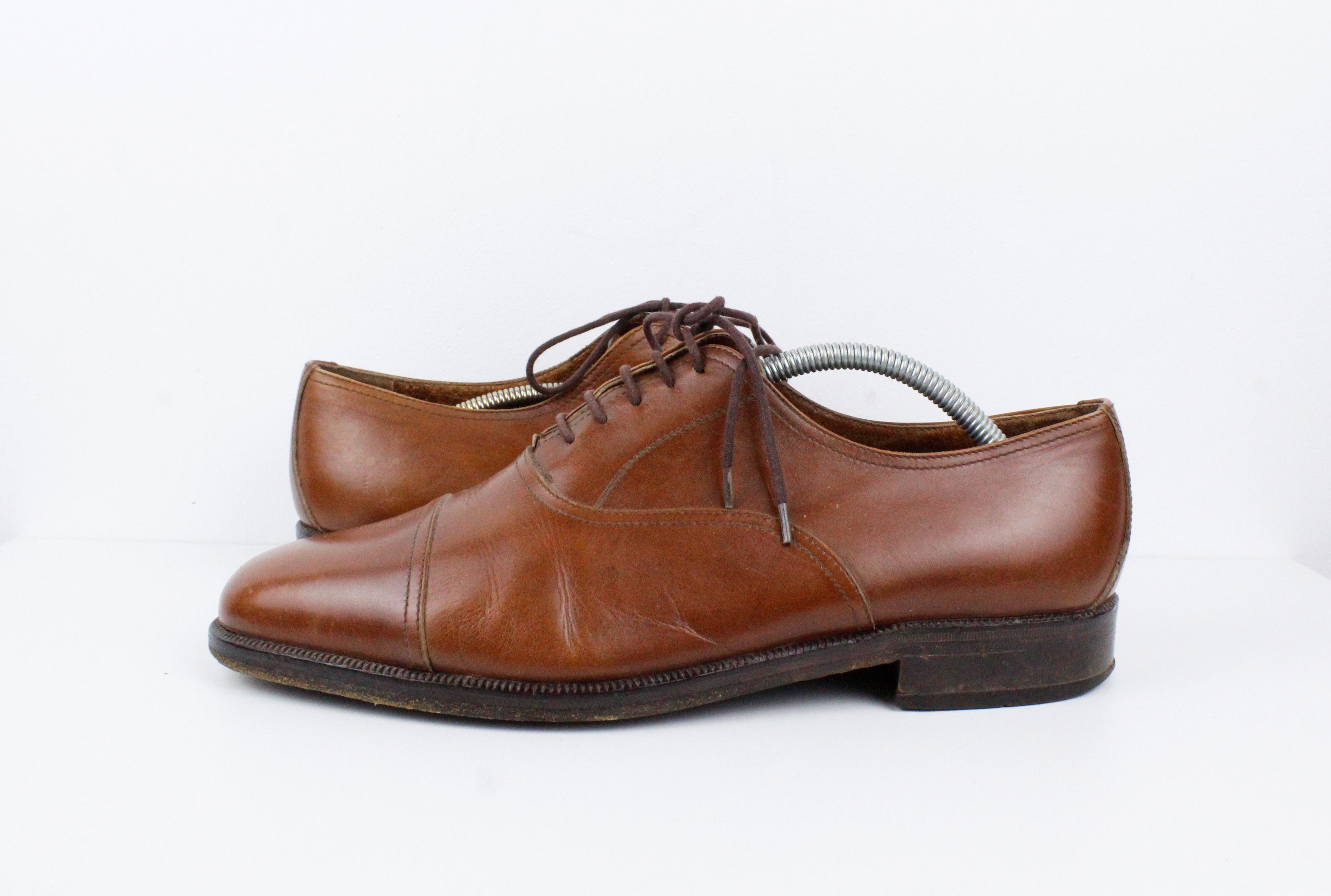 Bally × Vintage Vintage Bally Brown Leather Derby Shoes Size US 12 / EU 45 - 5 Thumbnail