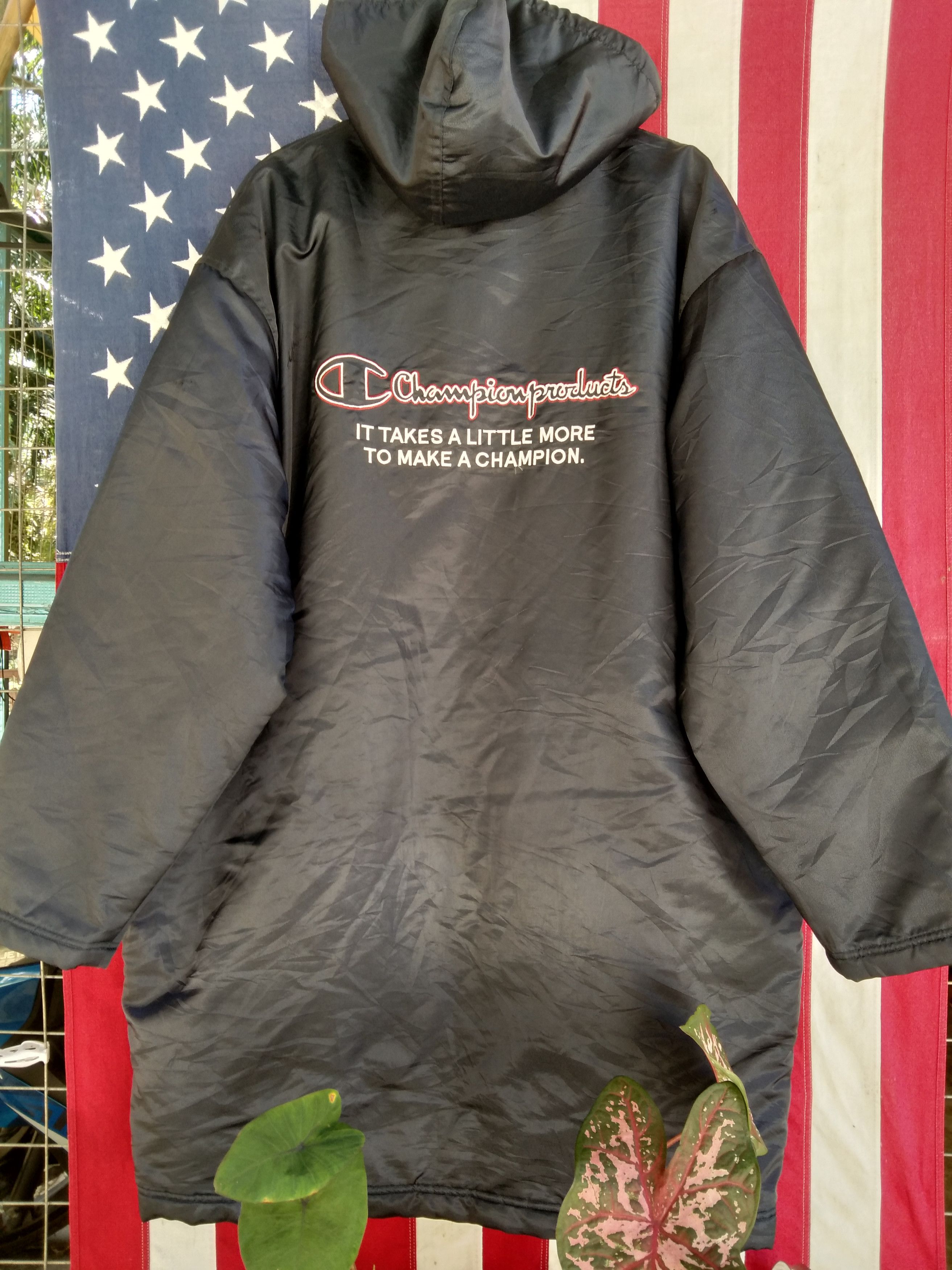 Champion × Sports Specialties × Vintage CHAMPION HOODIE SHERPA PARKA LONG JACKET BIG LOGO Size US L / EU 52-54 / 3 - 2 Thumbnail