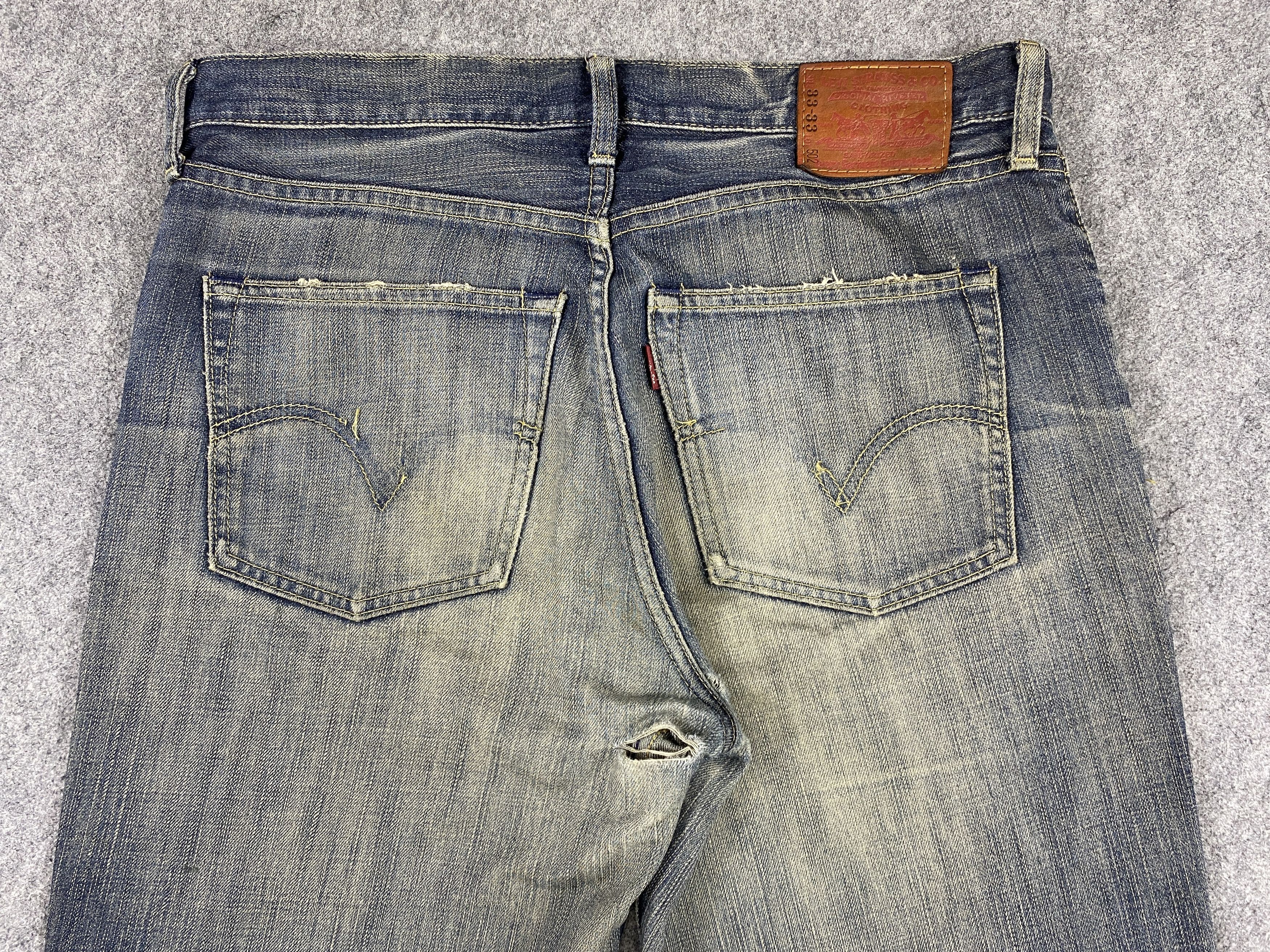 Levi's Distressed Blue Vintage Levi's 502 34x28.5 Denim -JN1923 Size US 34 / EU 50 - 4 Thumbnail