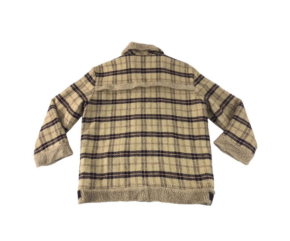 Aztech Mountain × Japanese Brand Good Deal Plaid Checked Sherpa Jacket Wool K463j Size L / US 10 / IT 46 - 8 Thumbnail