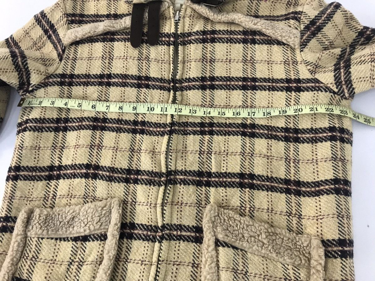Aztech Mountain × Japanese Brand Good Deal Plaid Checked Sherpa Jacket Wool K463j Size L / US 10 / IT 46 - 9 Thumbnail