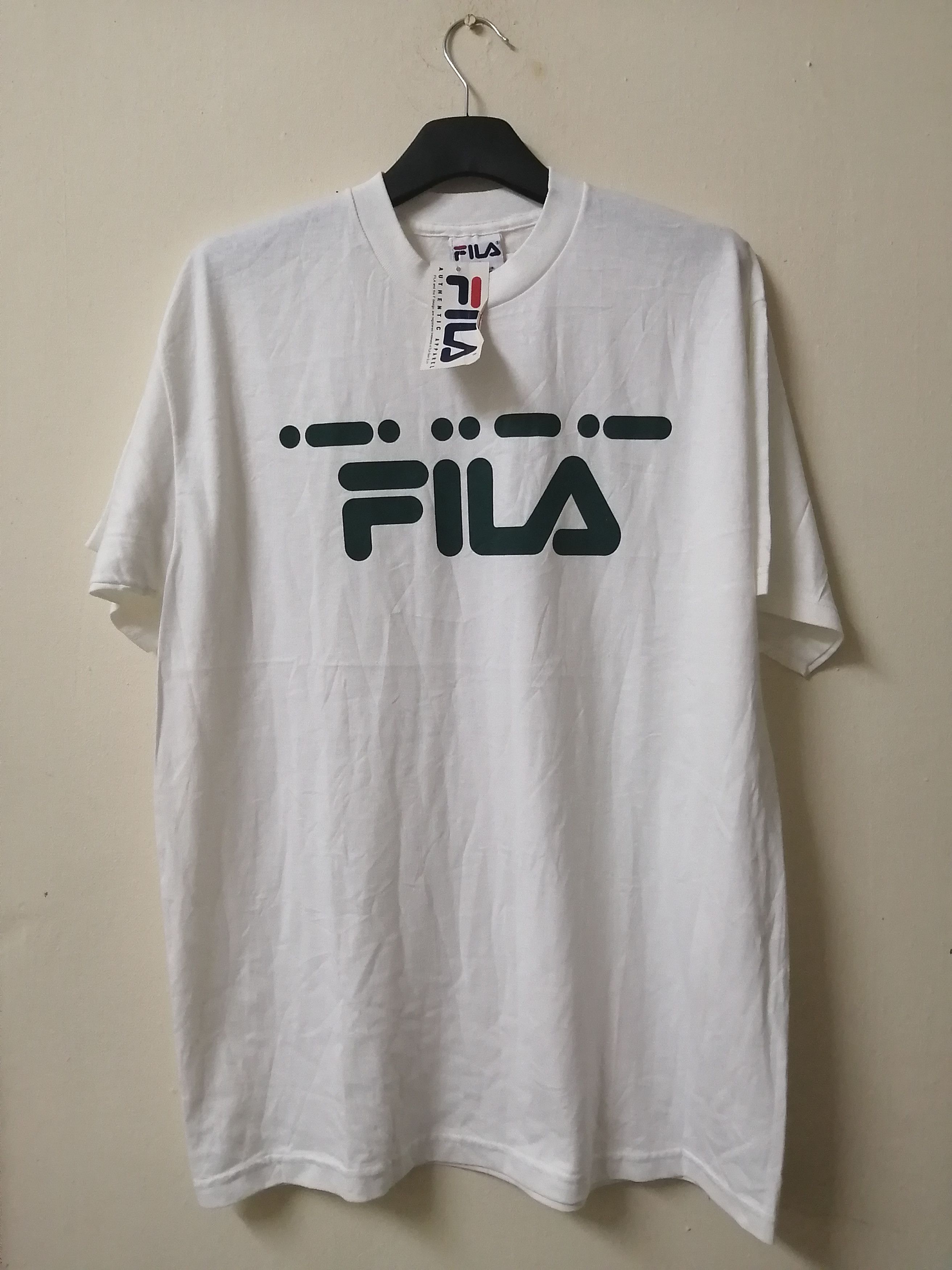 Fila × Vintage Vintage Fila Tee Big Logo Spell Out Sportwear Size US M / EU 48-50 / 2 - 1 Thumbnail