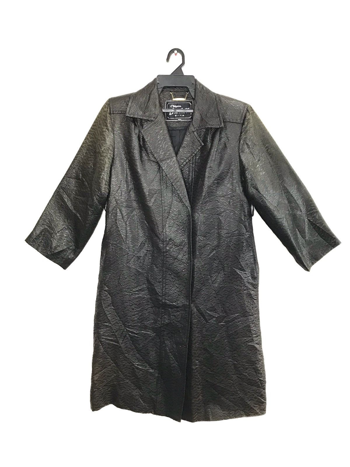 Japanese Brand Vintage Chigusa Bowbell Leather Long Jacket Size US M / EU 48-50 / 2 - 1 Thumbnail