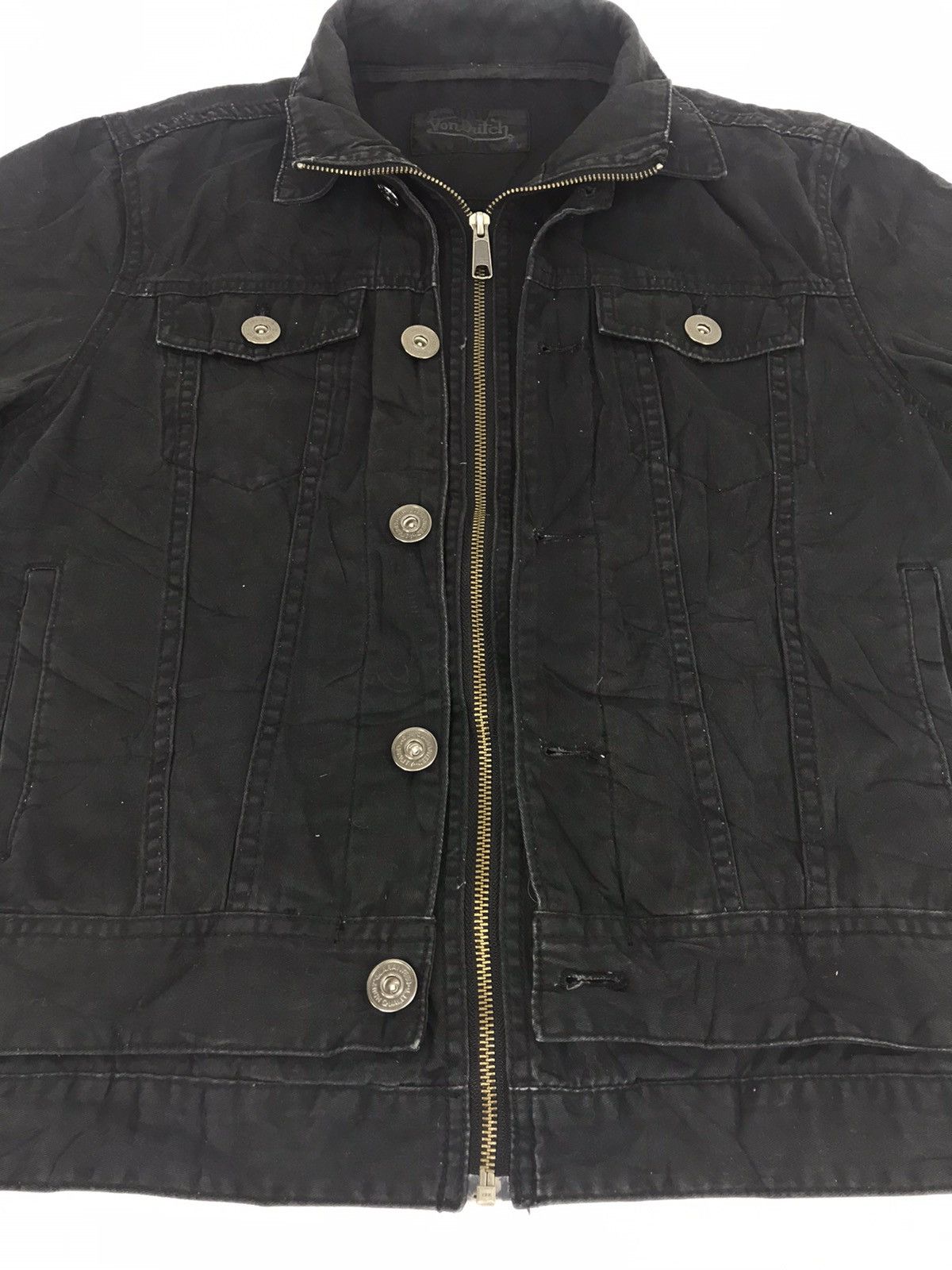 Vintage × Von Dutch Vintage Von Dutch Bikers Jacket Many Pocket Zip Up Size US S / EU 44-46 / 1 - 9 Thumbnail
