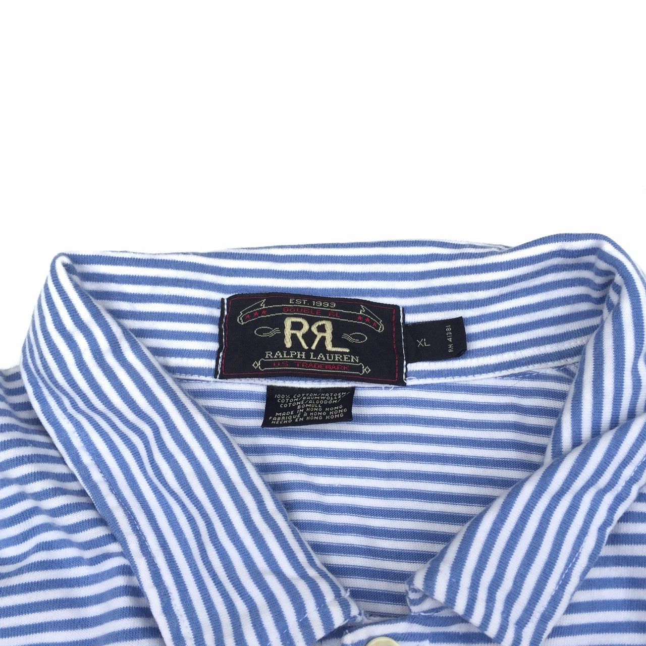 RRL Ralph Lauren × Ralph Lauren RRL double rl striped Polo shirt Size US XL / EU 56 / 4 - 2 Thumbnail