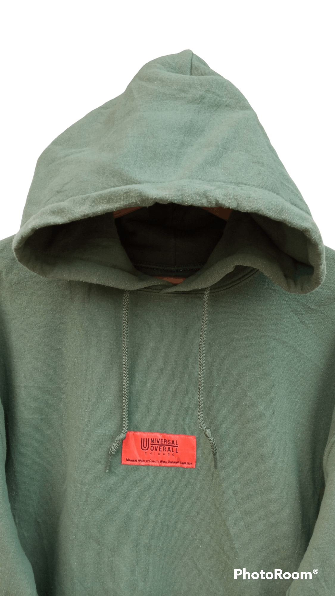 Japanese Brand × Universal Overall Chicago × Vintage 🔥🔥Universal Overall Spellout Box Logo Hoodie Jacket Size US M / EU 48-50 / 2 - 18 Thumbnail