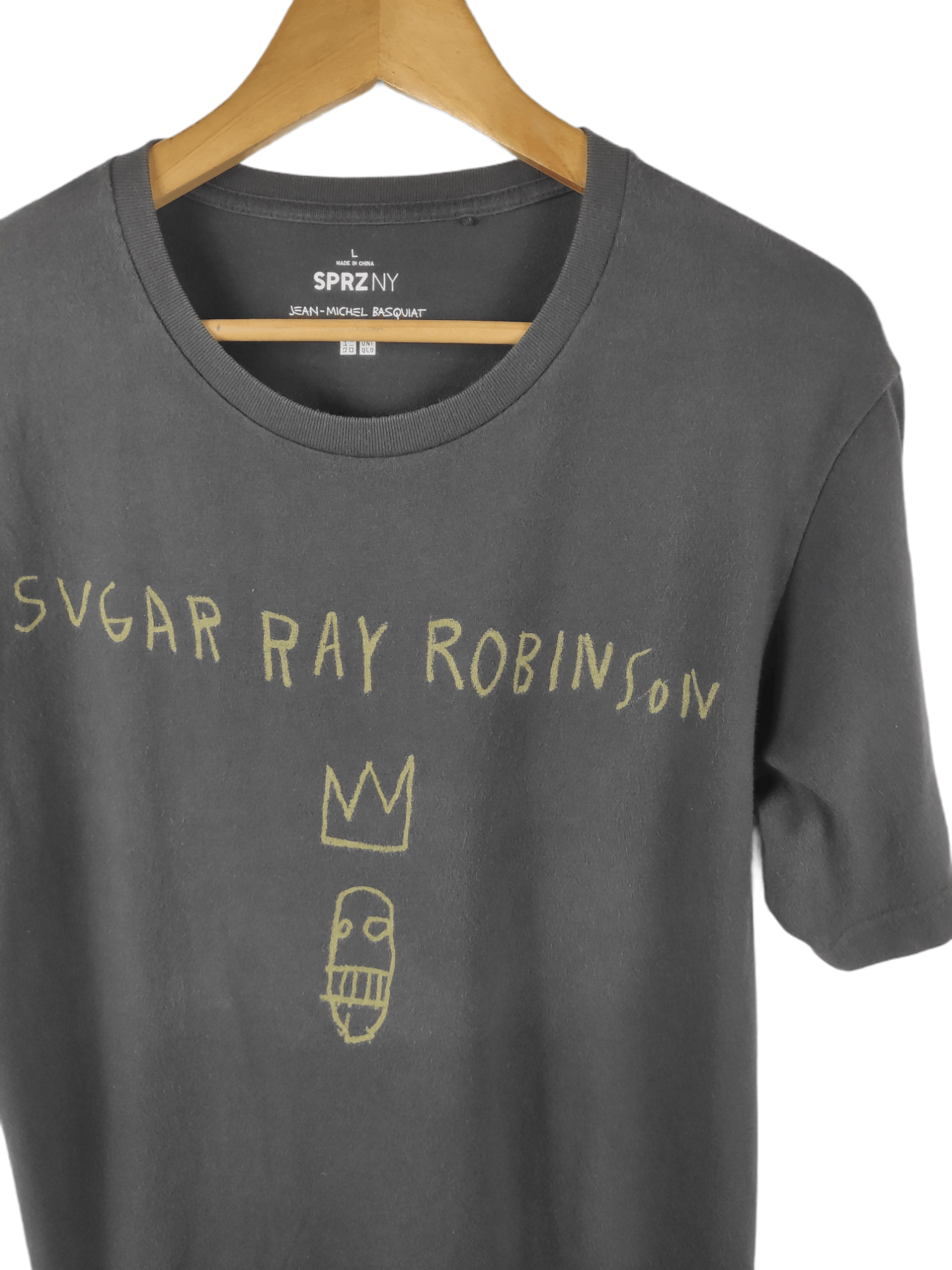 Japanese Brand Vintage Jean Michel Basquiat Ray Robinson x Uniqlo Shirt Size US L / EU 52-54 / 3 - 2 Thumbnail
