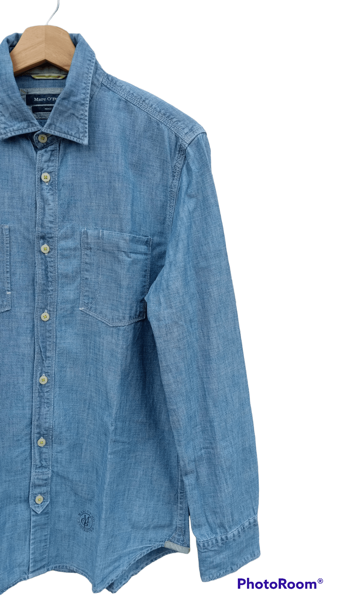 Indigo × Japanese Brand × Marc O'Polo 🔥🔥Marc O'Polo Indigo Pullover Chambray Shirt Size US M / EU 48-50 / 2 - 5 Thumbnail