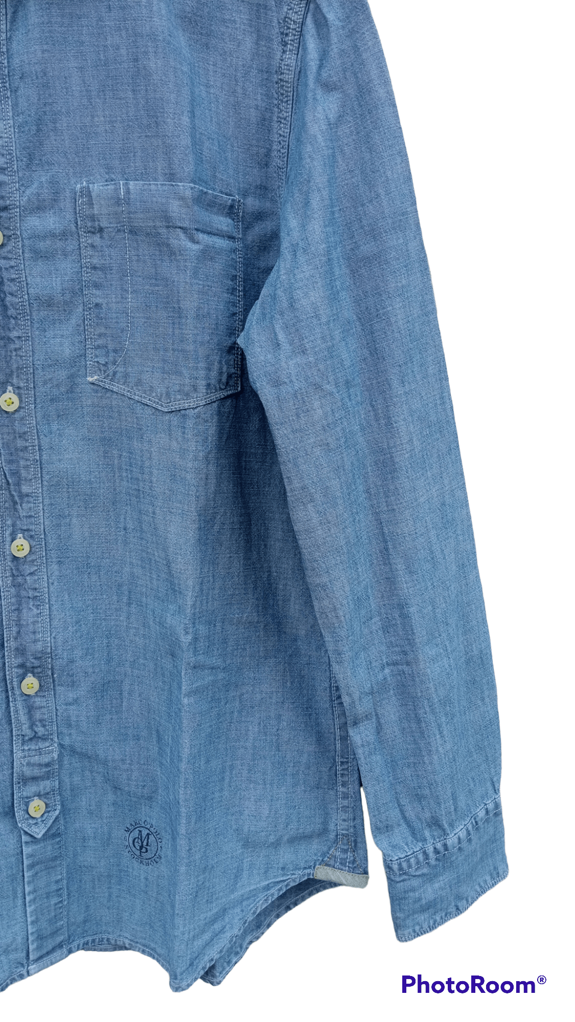 Indigo × Japanese Brand × Marc O'Polo 🔥🔥Marc O'Polo Indigo Pullover Chambray Shirt Size US M / EU 48-50 / 2 - 12 Thumbnail