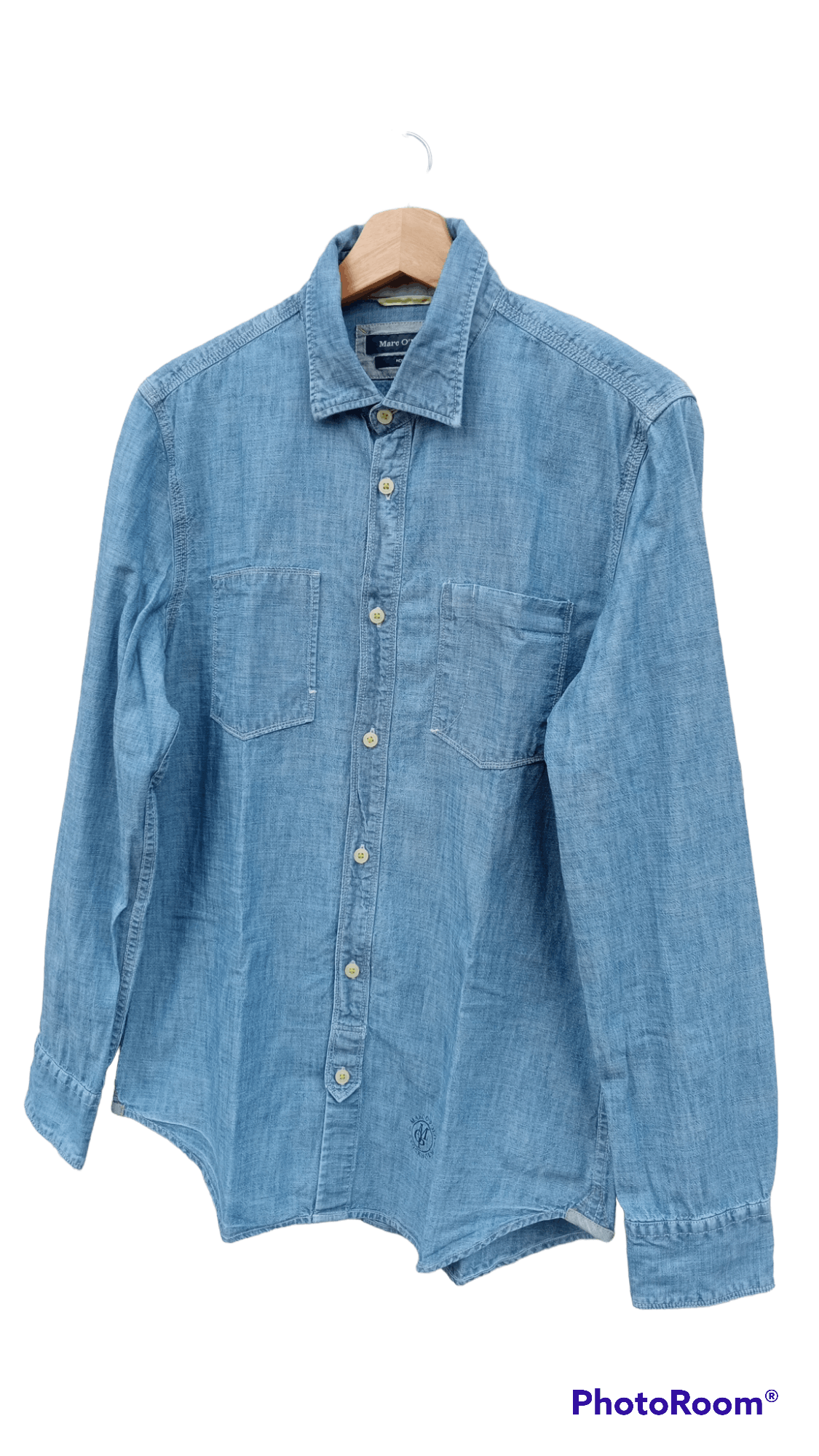 Indigo × Japanese Brand × Marc O'Polo 🔥🔥Marc O'Polo Indigo Pullover Chambray Shirt Size US M / EU 48-50 / 2 - 3 Thumbnail
