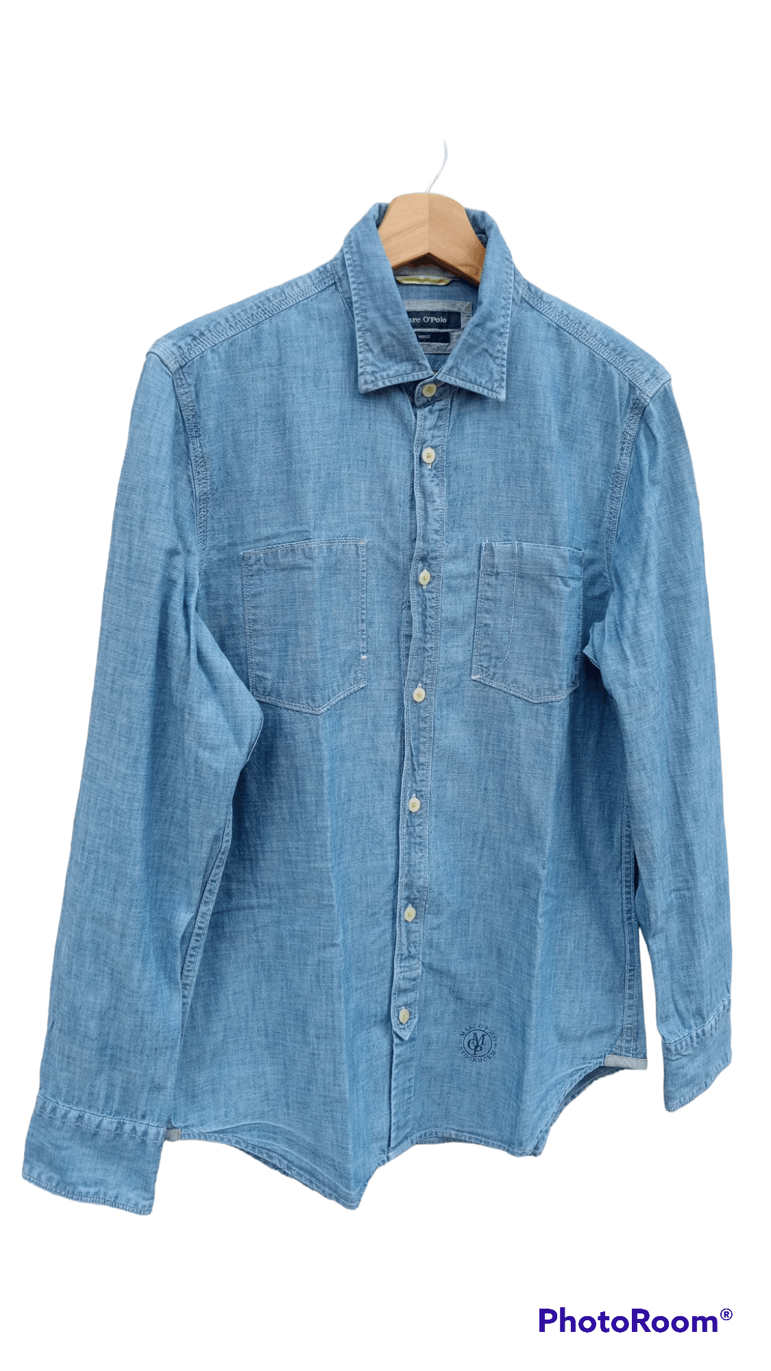 Indigo × Japanese Brand × Marc O'Polo 🔥🔥Marc O'Polo Indigo Pullover Chambray Shirt Size US M / EU 48-50 / 2 - 2 Thumbnail