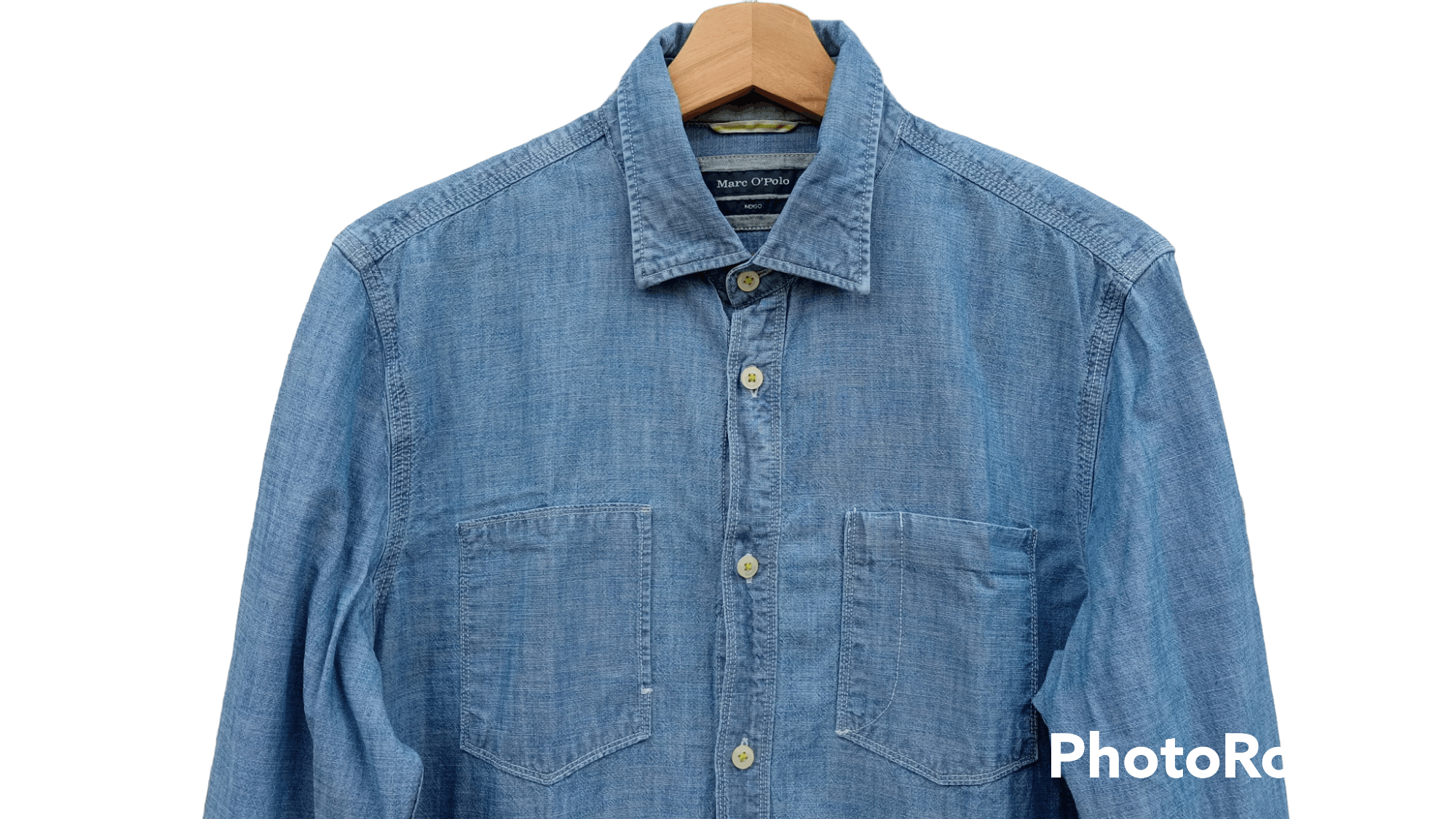 Indigo × Japanese Brand × Marc O'Polo 🔥🔥Marc O'Polo Indigo Pullover Chambray Shirt Size US M / EU 48-50 / 2 - 14 Thumbnail