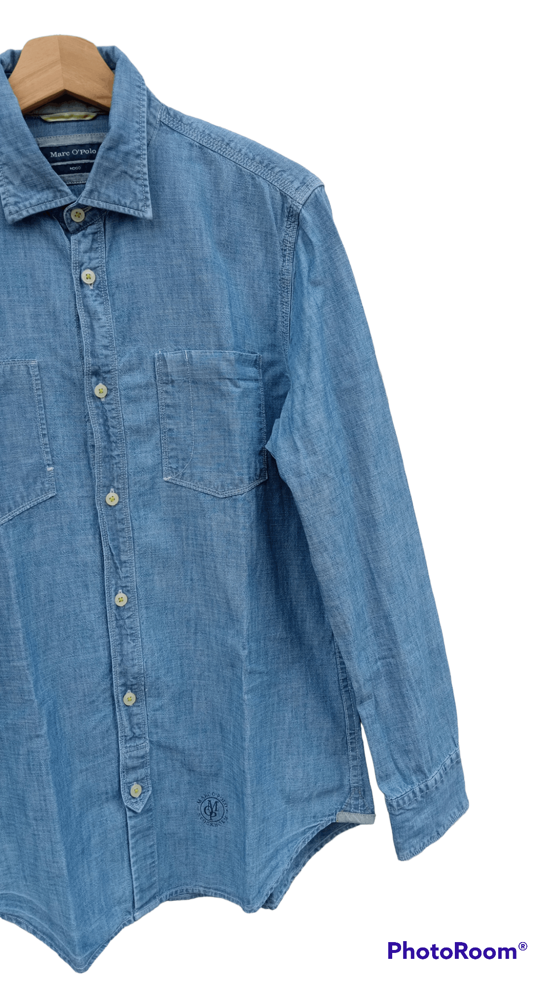 Indigo × Japanese Brand × Marc O'Polo 🔥🔥Marc O'Polo Indigo Pullover Chambray Shirt Size US M / EU 48-50 / 2 - 13 Thumbnail