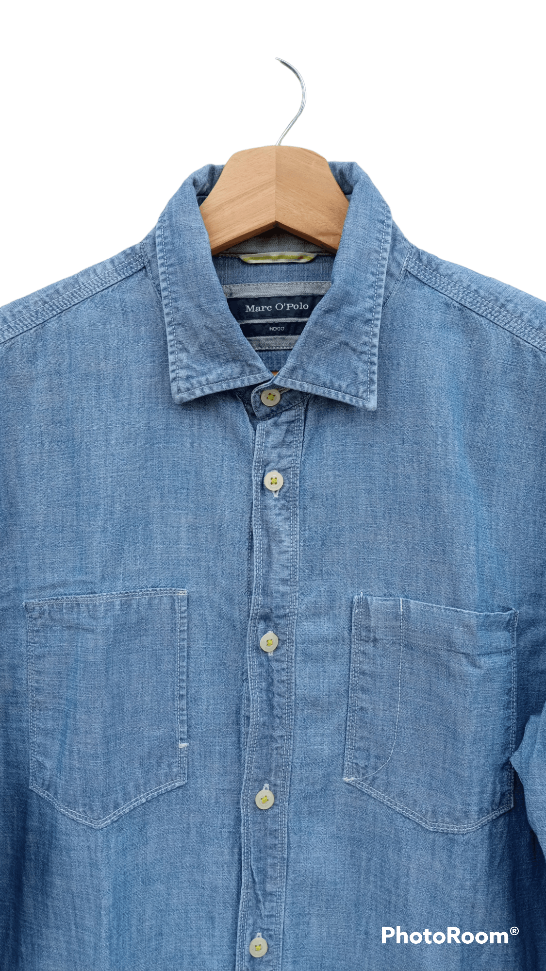 Indigo × Japanese Brand × Marc O'Polo 🔥🔥Marc O'Polo Indigo Pullover Chambray Shirt Size US M / EU 48-50 / 2 - 20 Thumbnail