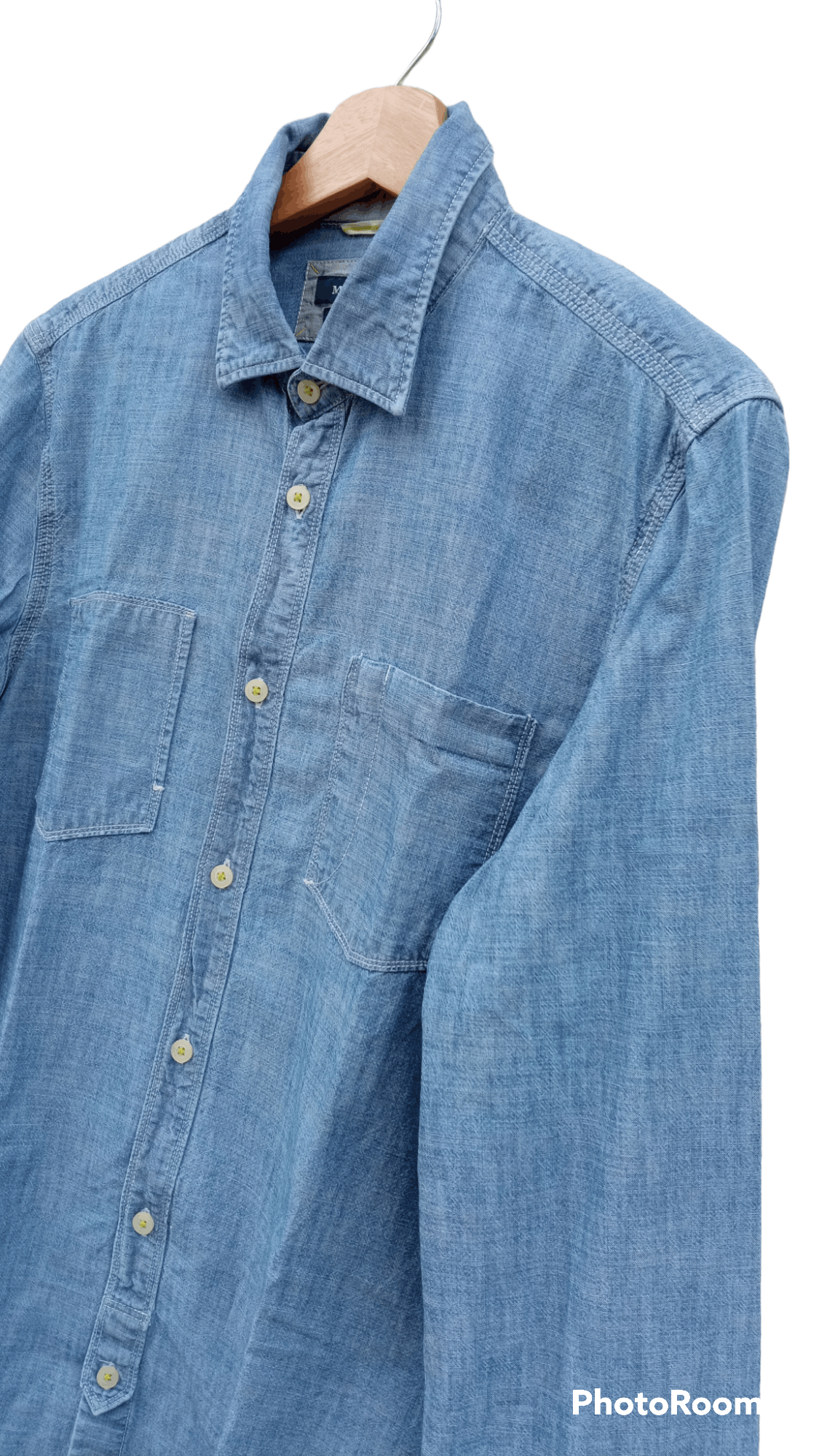 Indigo × Japanese Brand × Marc O'Polo 🔥🔥Marc O'Polo Indigo Pullover Chambray Shirt Size US M / EU 48-50 / 2 - 10 Thumbnail