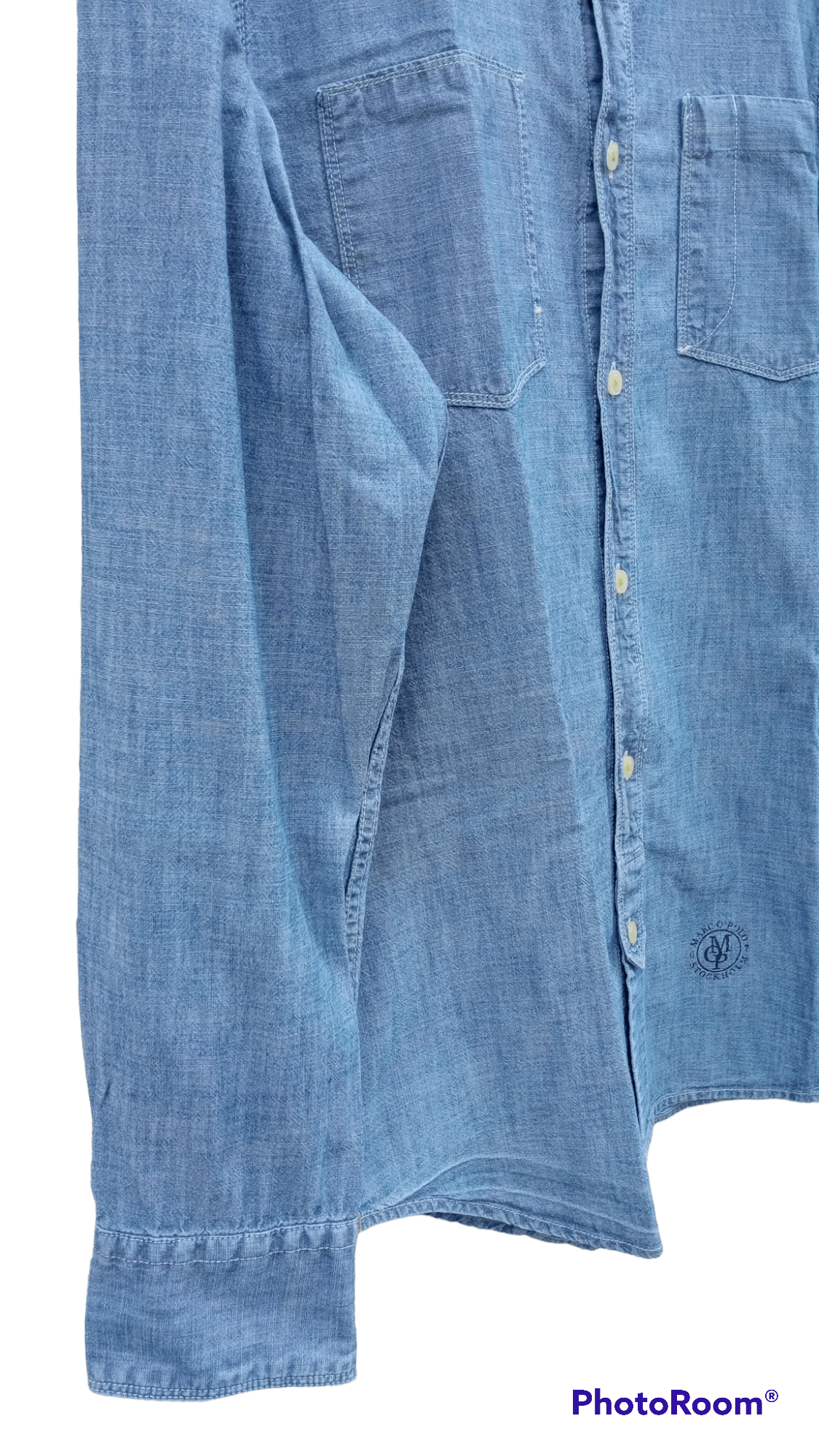 Indigo × Japanese Brand × Marc O'Polo 🔥🔥Marc O'Polo Indigo Pullover Chambray Shirt Size US M / EU 48-50 / 2 - 7 Thumbnail