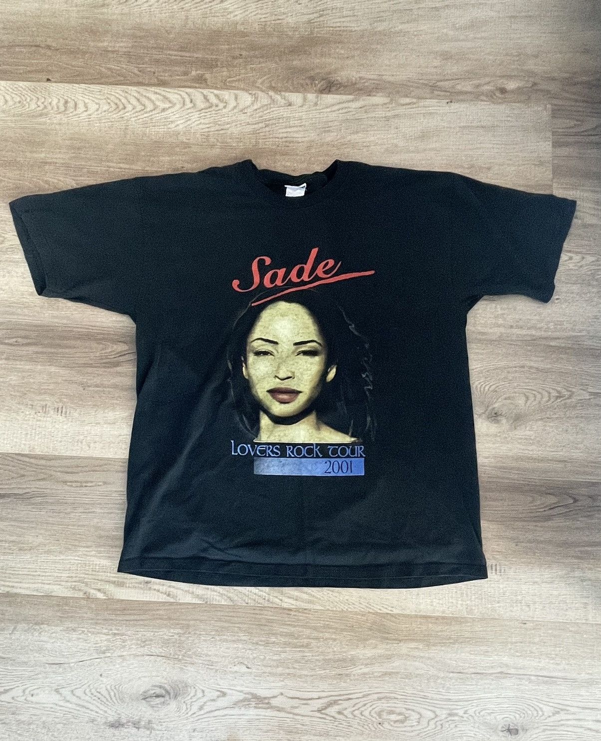 image of Sade Lovers Rock Tour 2001 Vintage Shirt in Black, Men's (Size XL)