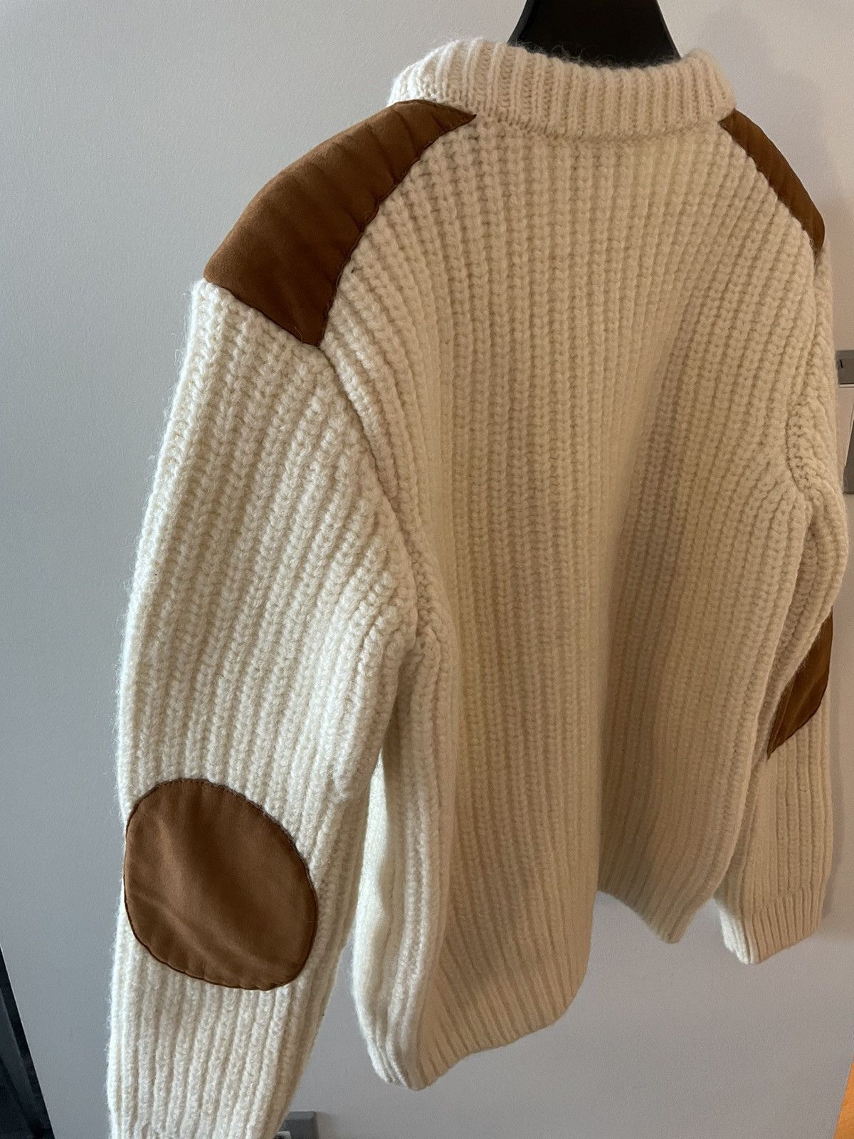 Hedi Slimane × Saint Laurent Paris × Yves Saint Laurent Rare $1,550Value Sold Out Limited Leather Patch Wool Sweater Size M / US 6-8 / IT 42-44 - 16 Thumbnail