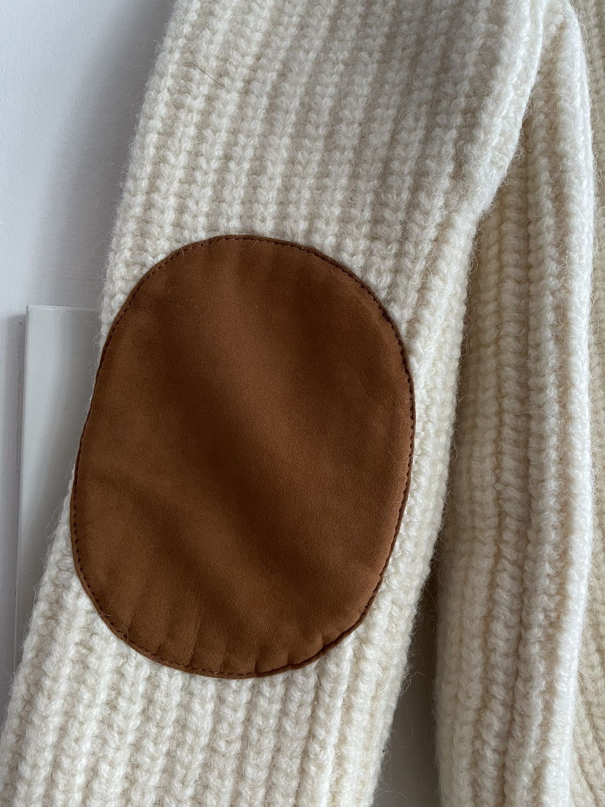 Hedi Slimane × Saint Laurent Paris × Yves Saint Laurent Rare $1,550Value Sold Out Limited Leather Patch Wool Sweater Size M / US 6-8 / IT 42-44 - 11 Thumbnail