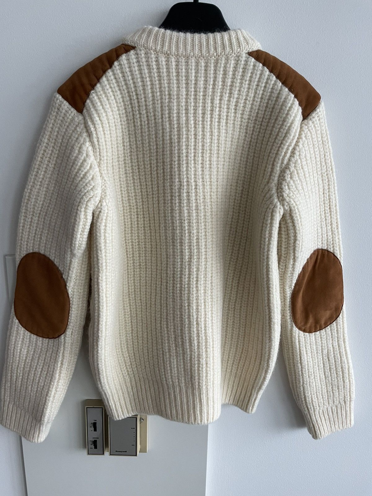 Hedi Slimane × Saint Laurent Paris × Yves Saint Laurent Rare $1,550Value Sold Out Limited Leather Patch Wool Sweater Size M / US 6-8 / IT 42-44 - 12 Thumbnail