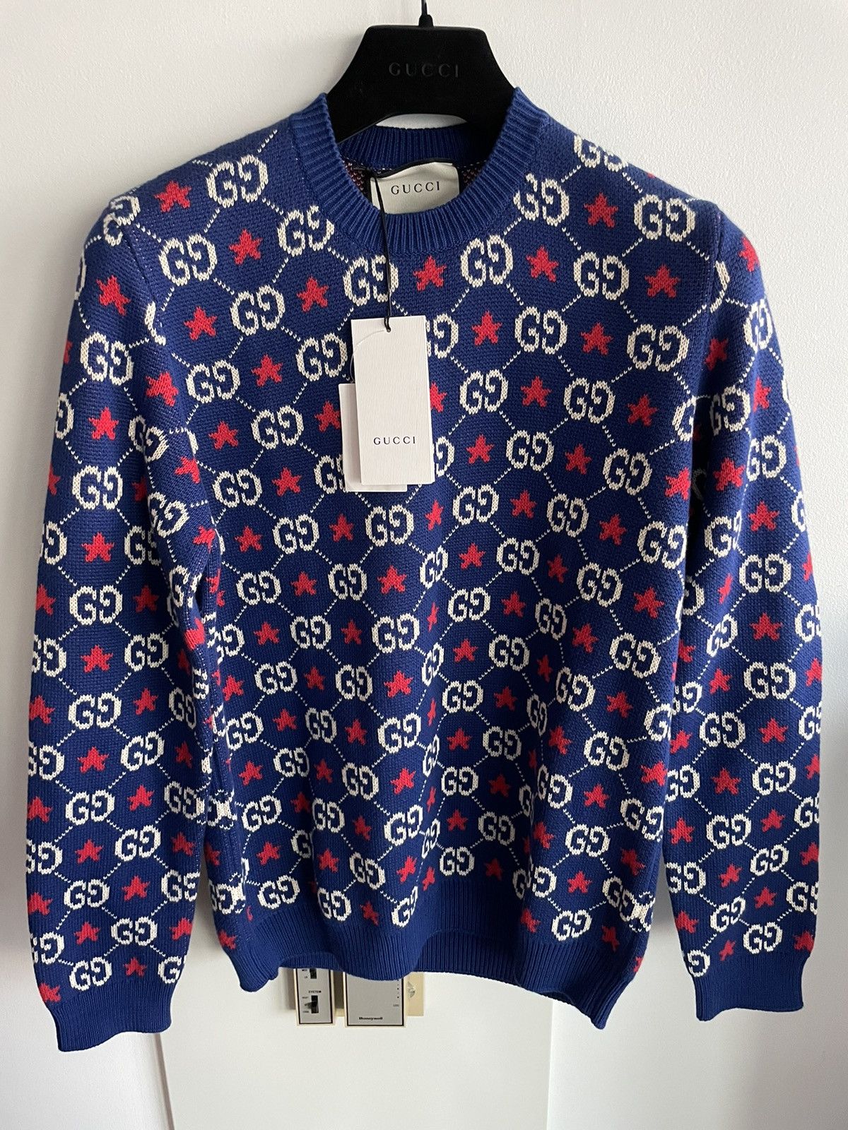 Gucci $2,500 Value NEW Rare Runway Brand NEW GG Logo Star Sweater Size US M / EU 48-50 / 2 - 1 Thumbnail