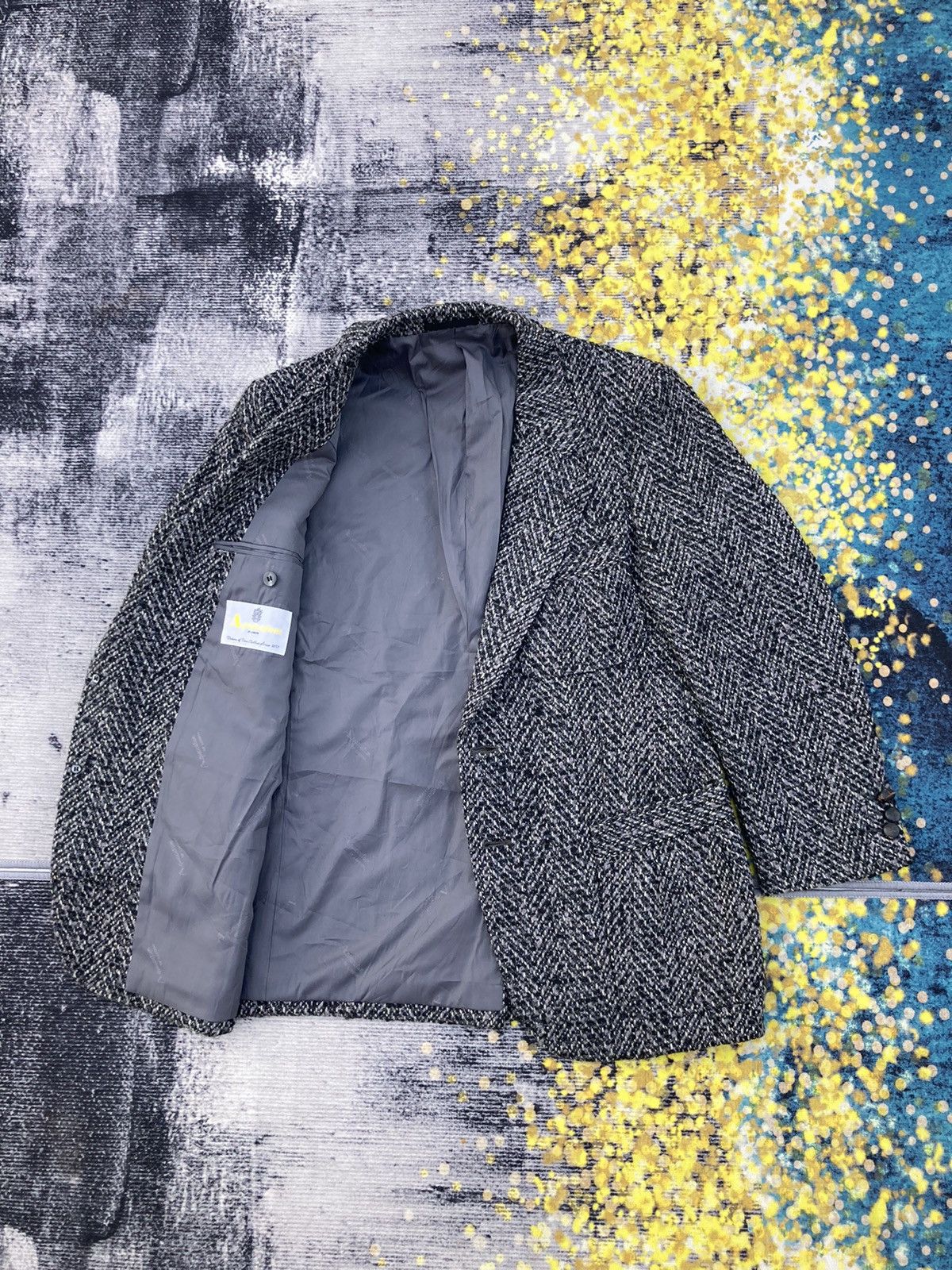 image of Distressed Aquascutum Wool Blazer Jacket, Men's (Size Medium)