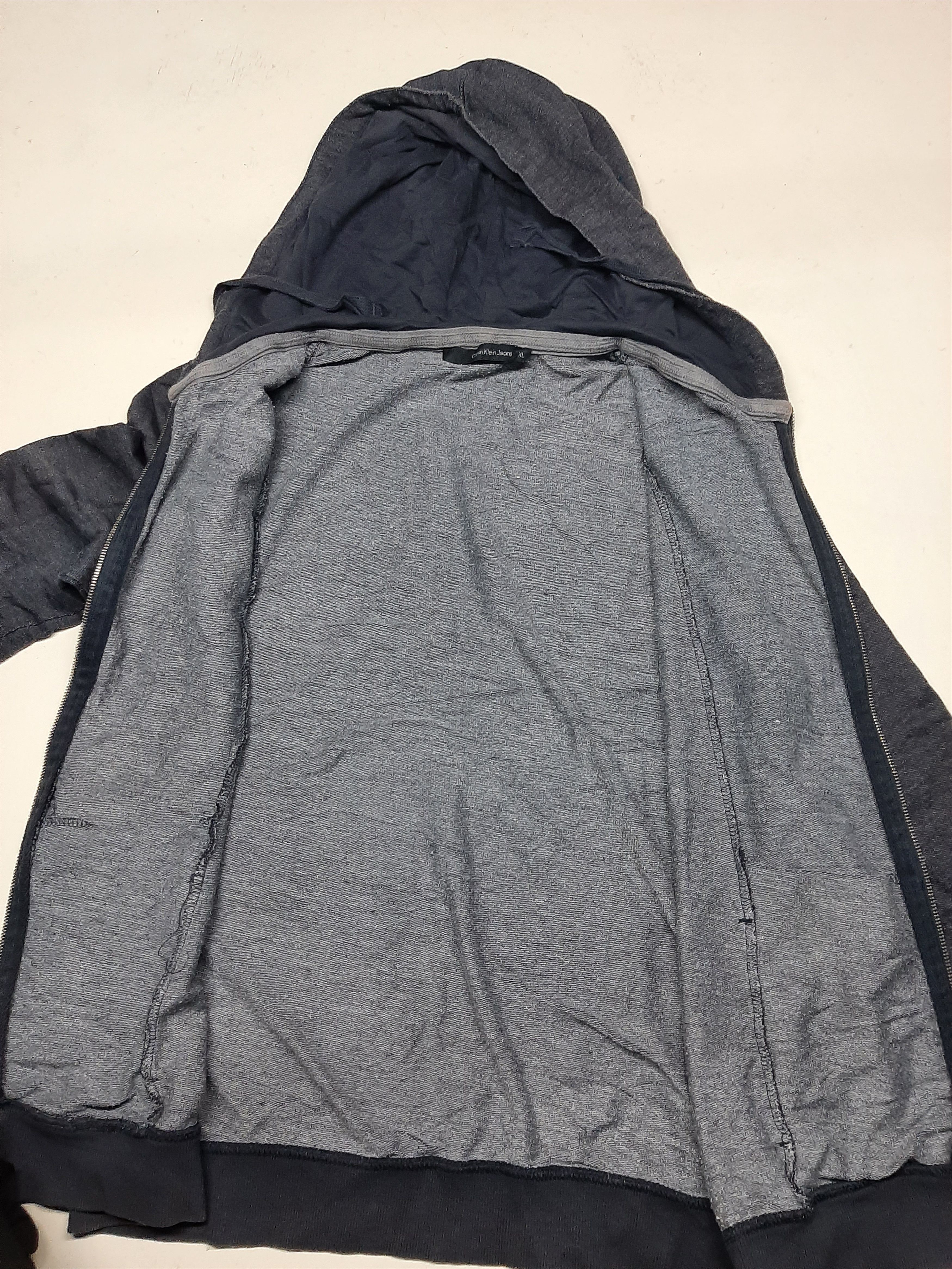 Calvin Klein × Designer CALVIN KLEIN BIG SPELL OUT FRONT BACK ZIPPER HOODIE Size US L / EU 52-54 / 3 - 5 Thumbnail