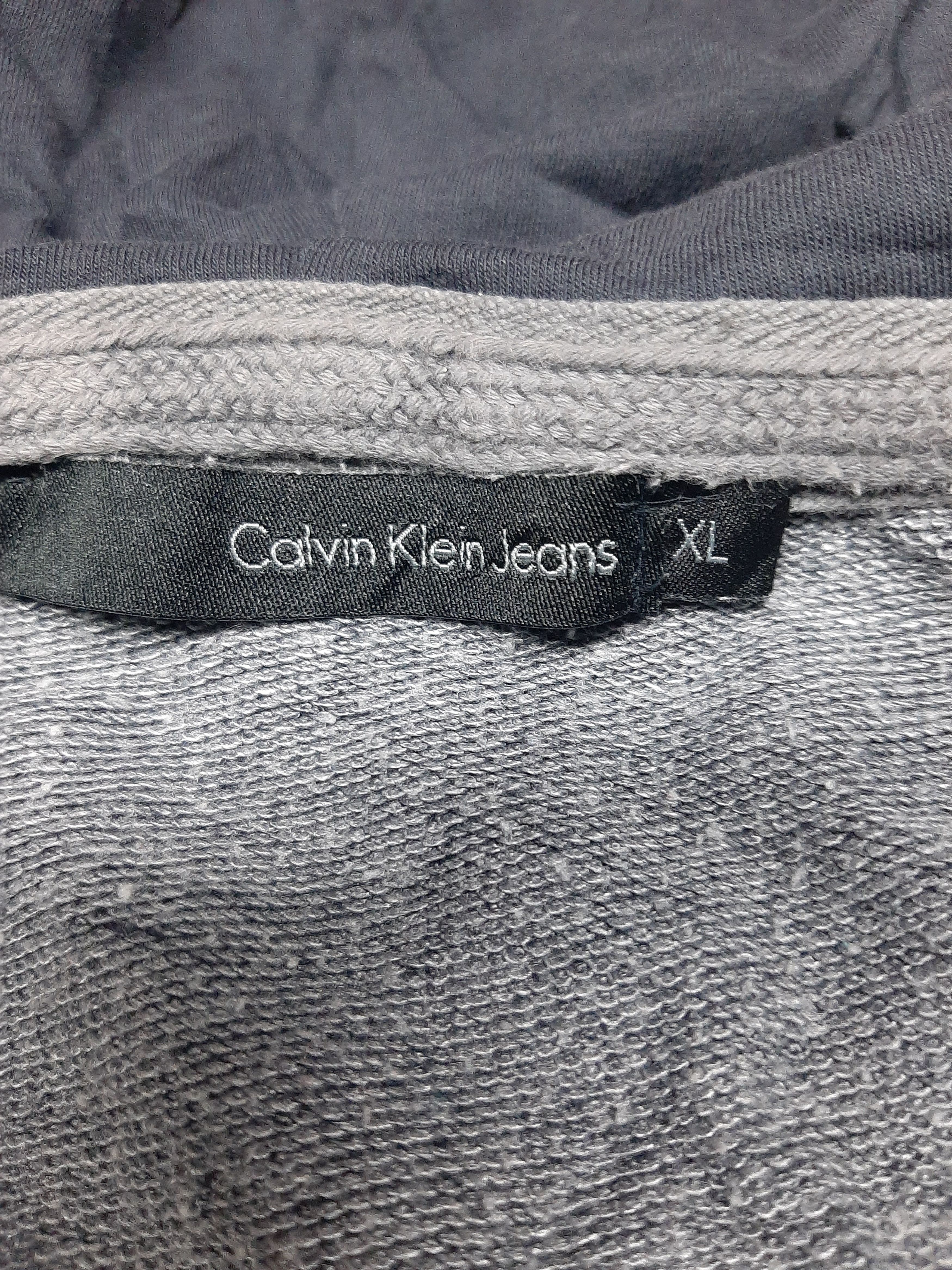Calvin Klein × Designer CALVIN KLEIN BIG SPELL OUT FRONT BACK ZIPPER HOODIE Size US L / EU 52-54 / 3 - 7 Thumbnail