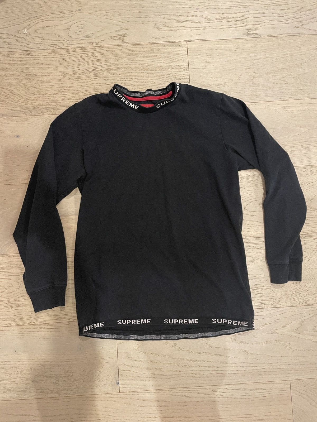 Black Long Sleeve Supreme T