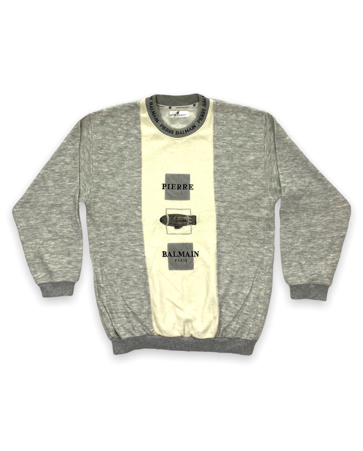 Pierre Balmain × Vintage Vintage Pierre Balmain Paris Multi Logo Sweatshirt Size US S / EU 44-46 / 1 - 1 Thumbnail