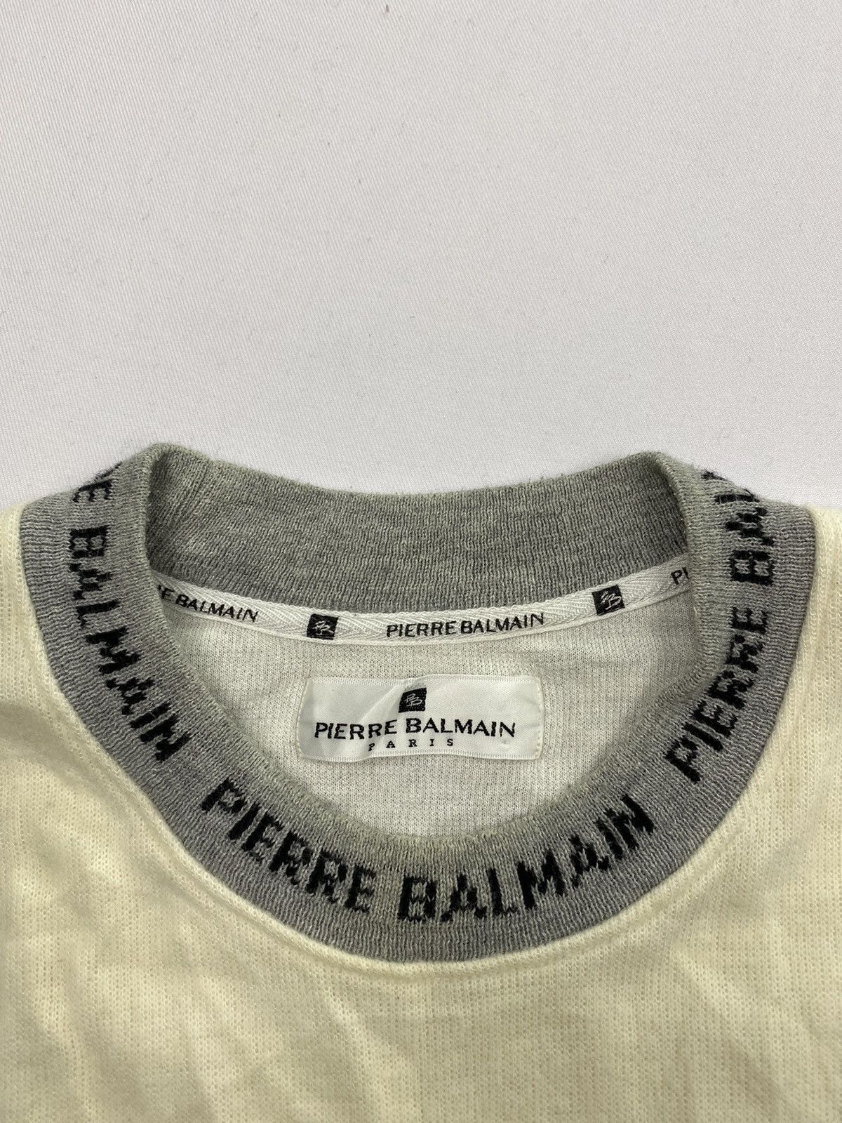 Pierre Balmain × Vintage Vintage Pierre Balmain Paris Multi Logo Sweatshirt Size US S / EU 44-46 / 1 - 9 Thumbnail