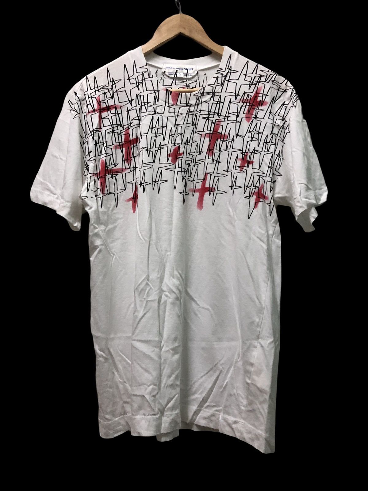 Comme des Garcons × Japanese Brand COMME DES GARÇONS SHIRT OVERPRINT T-SHIRT Size US M / EU 48-50 / 2 - 1 Thumbnail