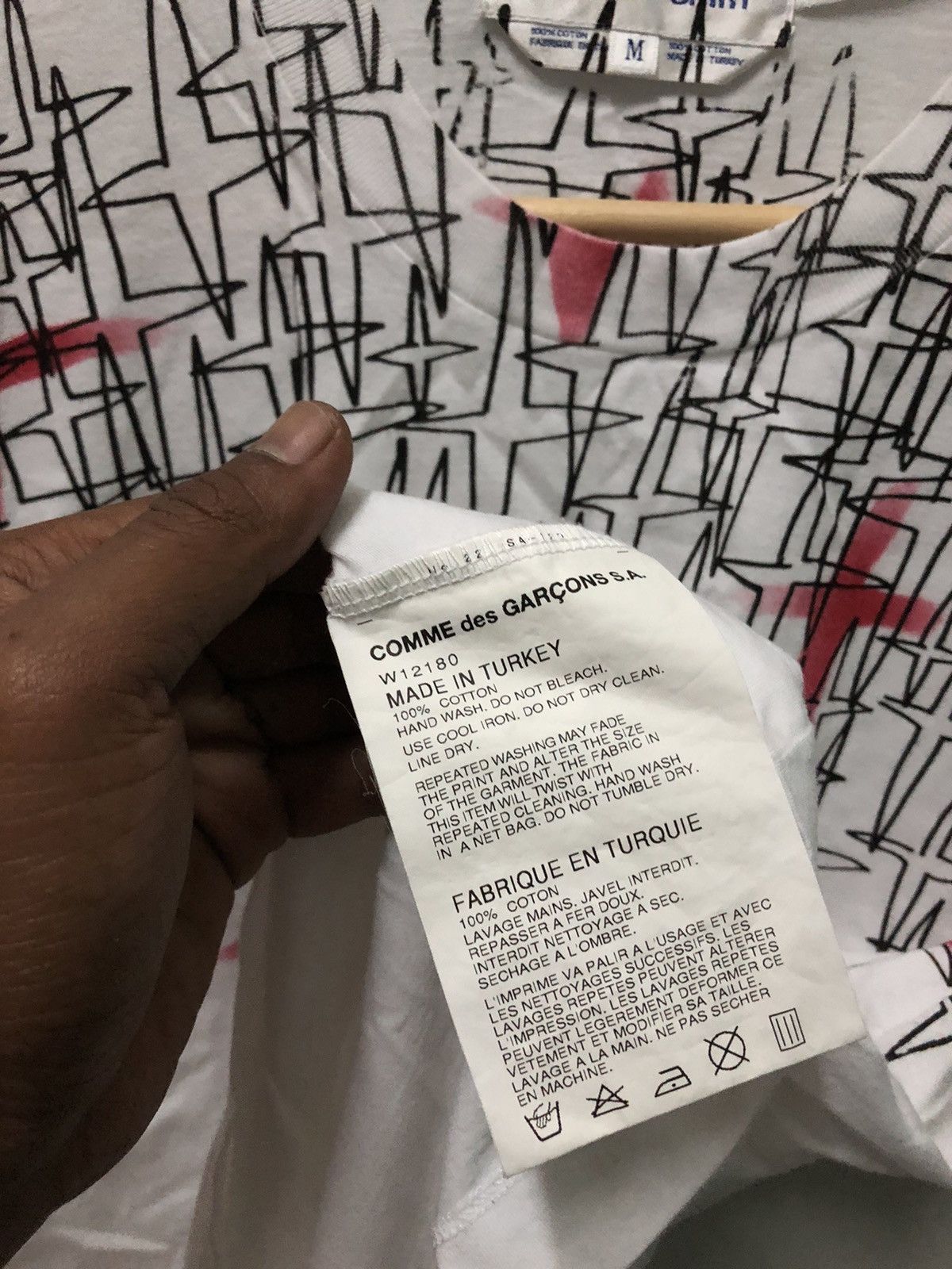 Comme des Garcons × Japanese Brand COMME DES GARÇONS SHIRT OVERPRINT T-SHIRT Size US M / EU 48-50 / 2 - 4 Thumbnail