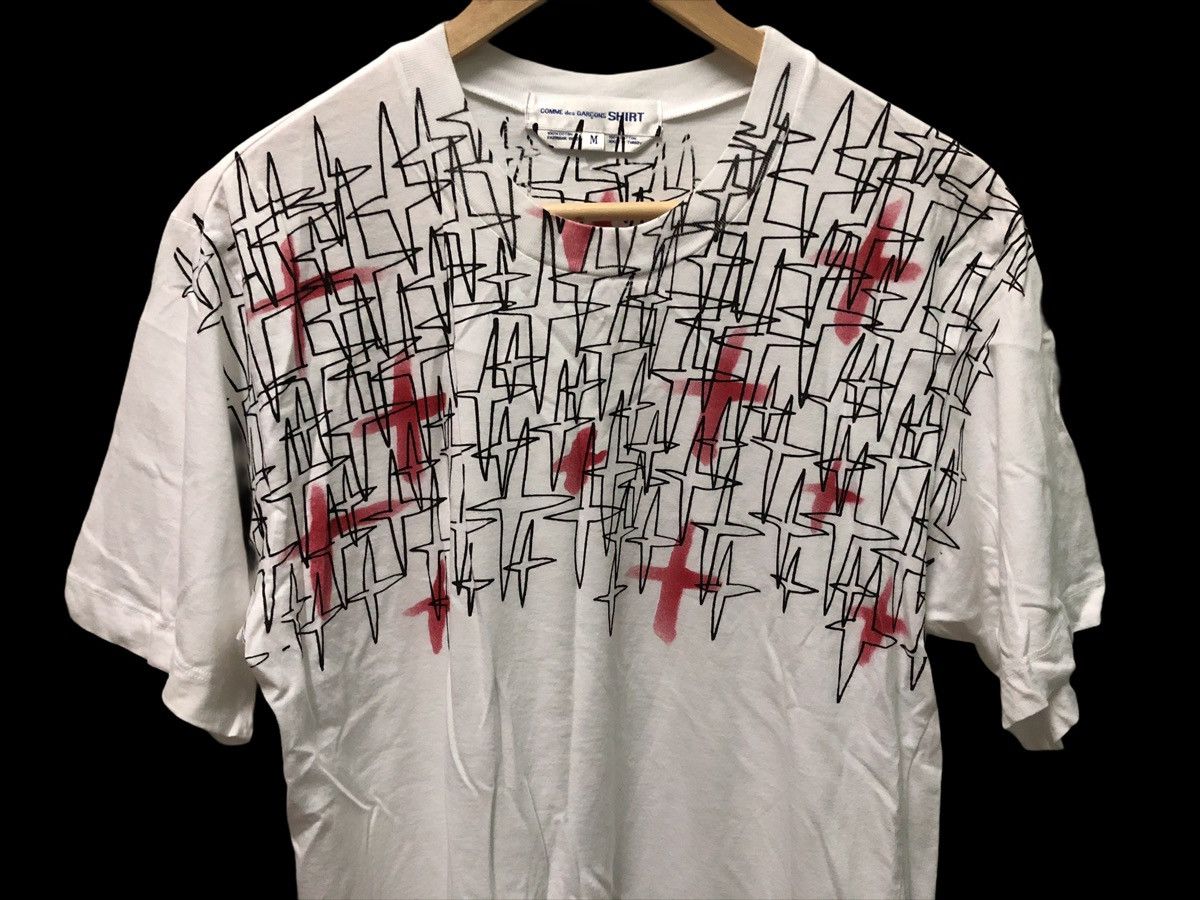 Comme des Garcons × Japanese Brand COMME DES GARÇONS SHIRT OVERPRINT T-SHIRT Size US M / EU 48-50 / 2 - 3 Thumbnail