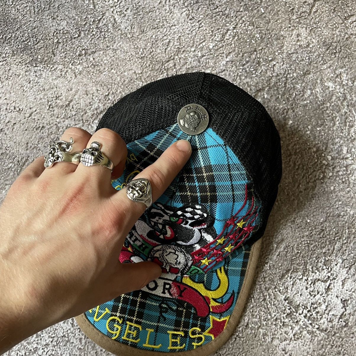 Ed Hardy Vintage Y2K Ed Hardy Cristian Audigier Buymypiece Hat Cap Size ONE SIZE - 6 Thumbnail