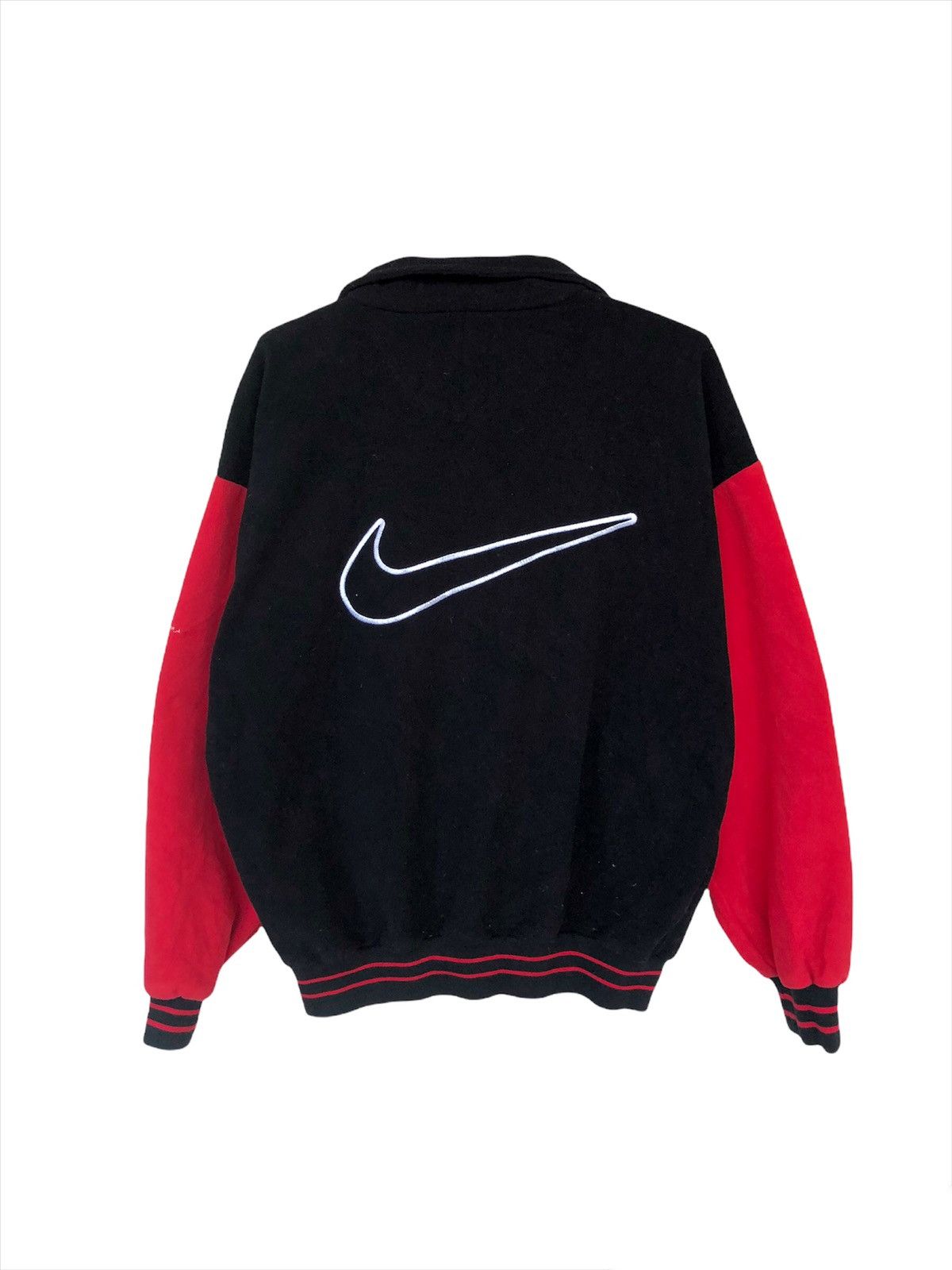 Nike SICK🔥80s Nike 🇺🇸 Swoosh Therma Fit Varsity Jacket Size US XL / EU 56 / 4 - 2 Thumbnail