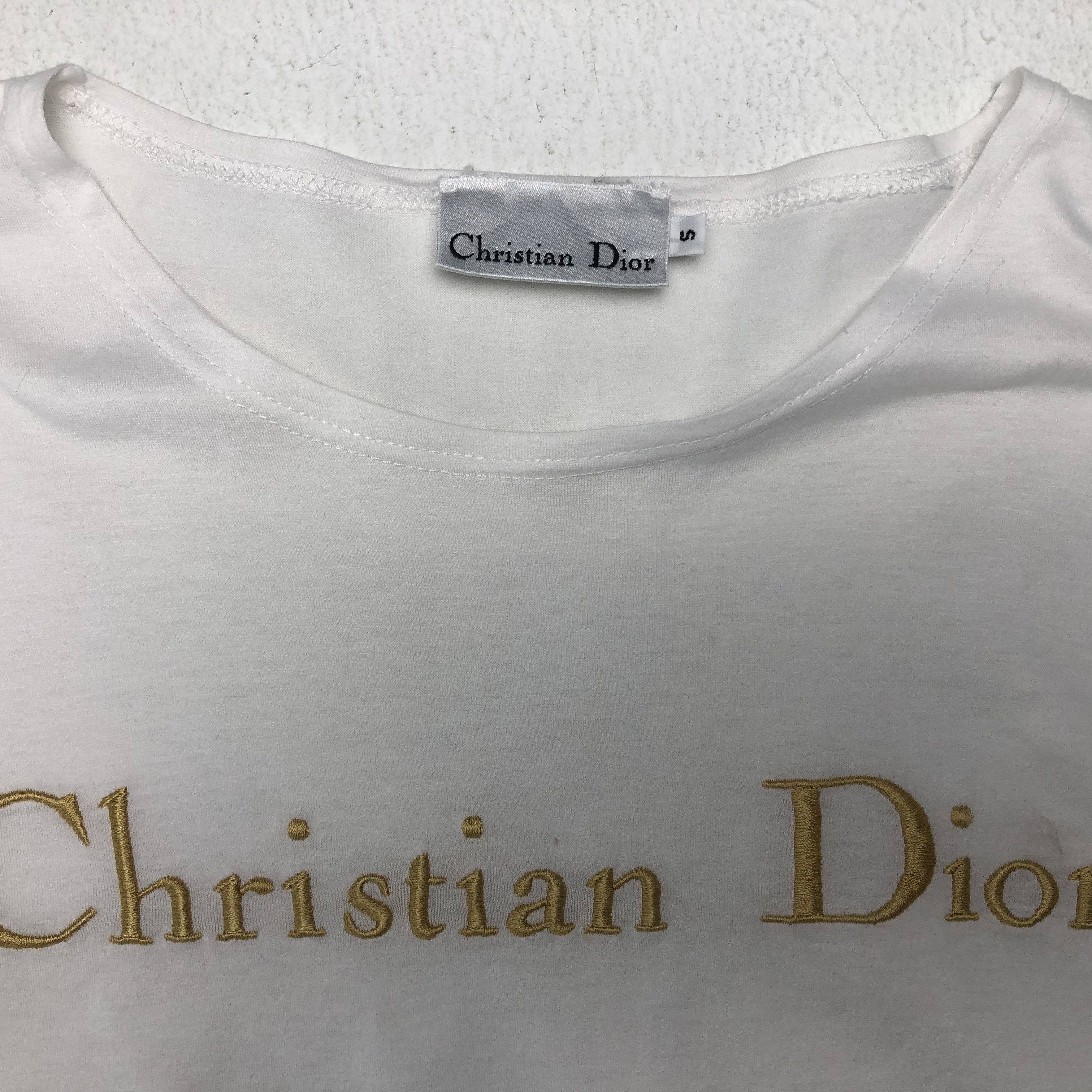Christian Dior Monsieur Christian Dior Embroidery Design Tshirt Size S / US 4 / IT 40 - 4 Thumbnail