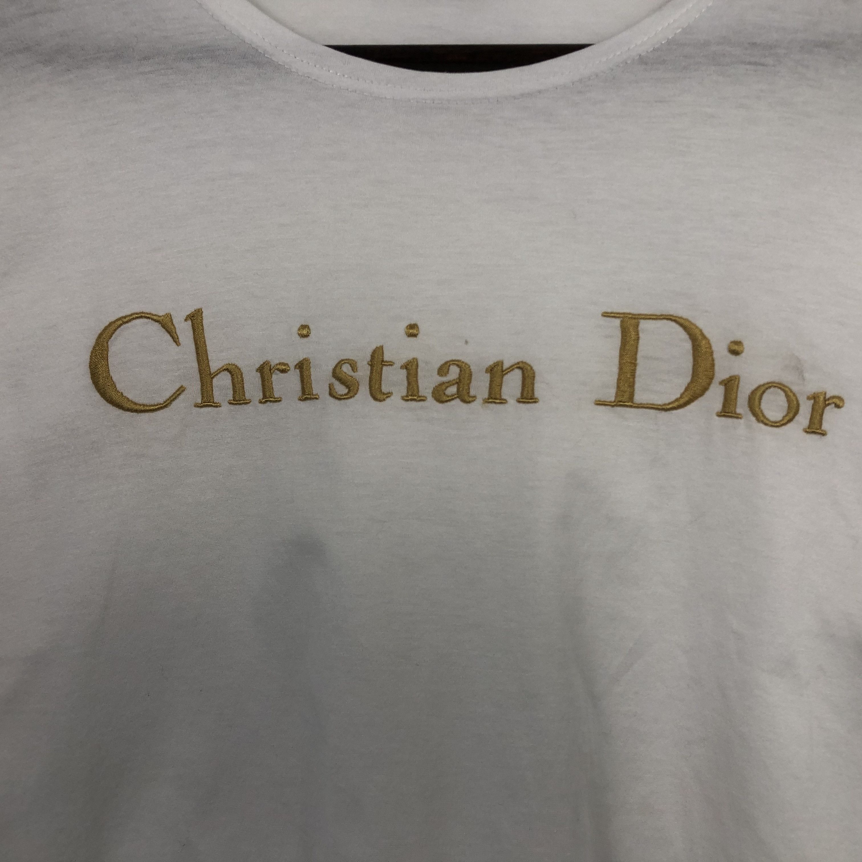 Christian Dior Monsieur Christian Dior Embroidery Design Tshirt Size S / US 4 / IT 40 - 2 Thumbnail