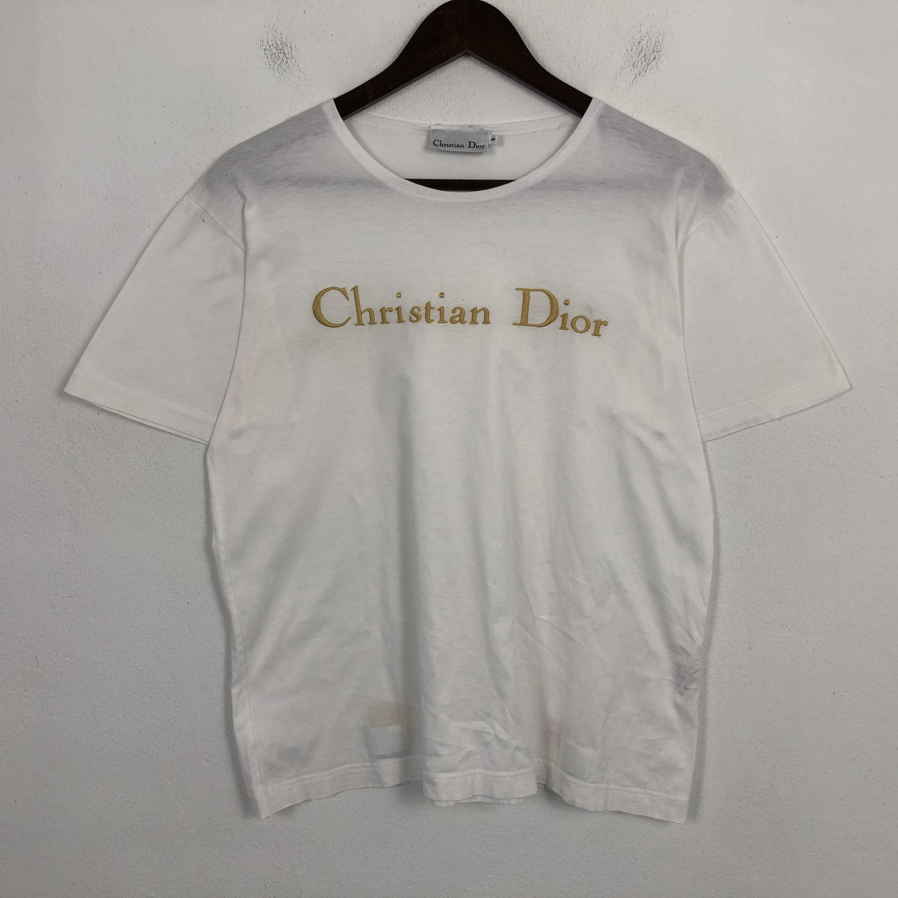 Christian Dior Monsieur Christian Dior Embroidery Design Tshirt Size S / US 4 / IT 40 - 1 Thumbnail
