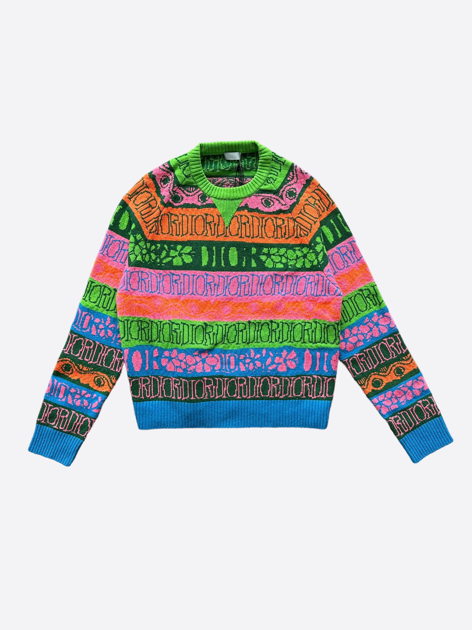 Dior Dior Stussy Multicolor Wool Sweater Size US L / EU 52-54 / 3 - 1 Thumbnail