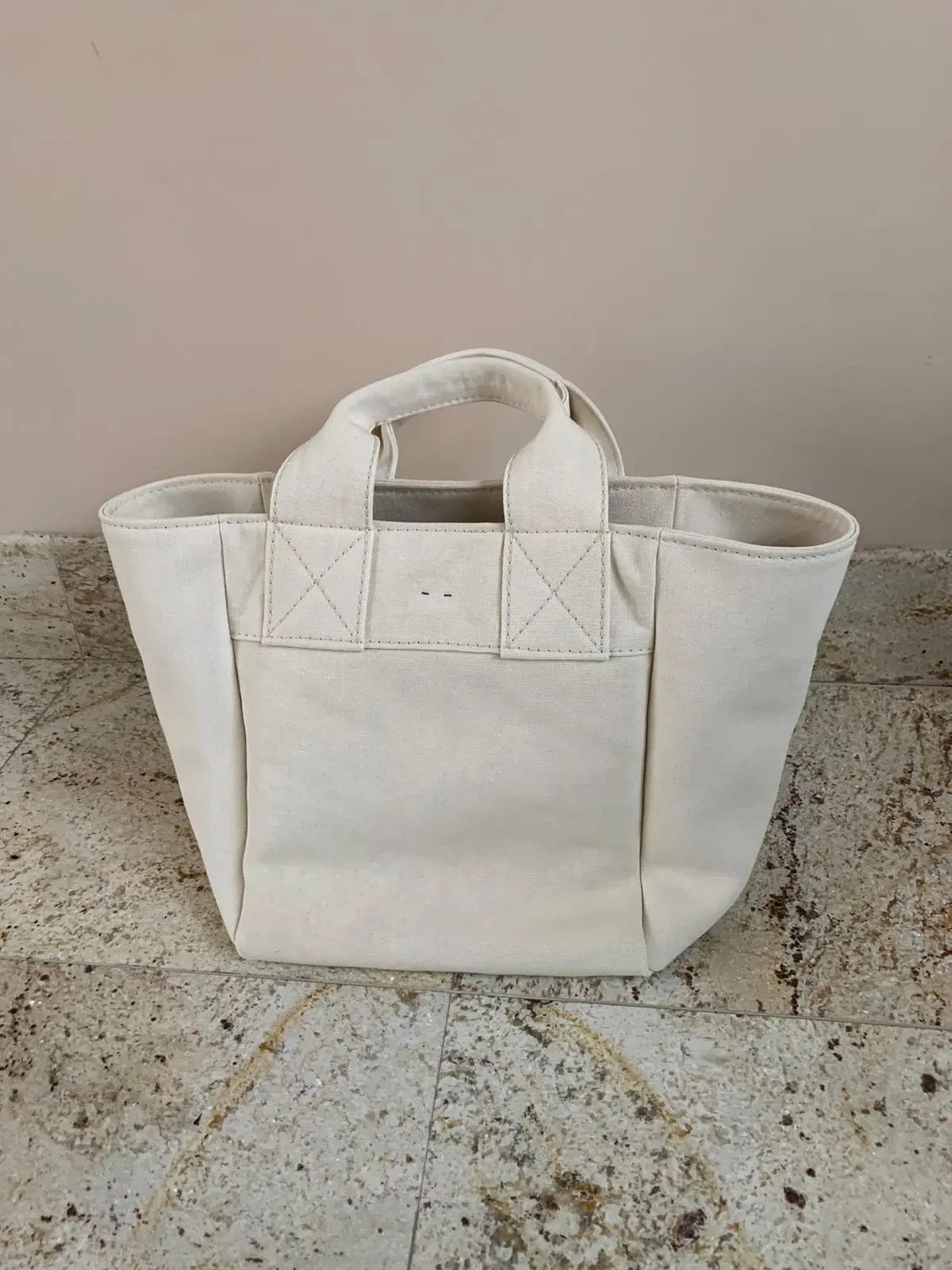 Acne Studios Logo Tote Bag in Ivory Size ONE SIZE - 6 Thumbnail
