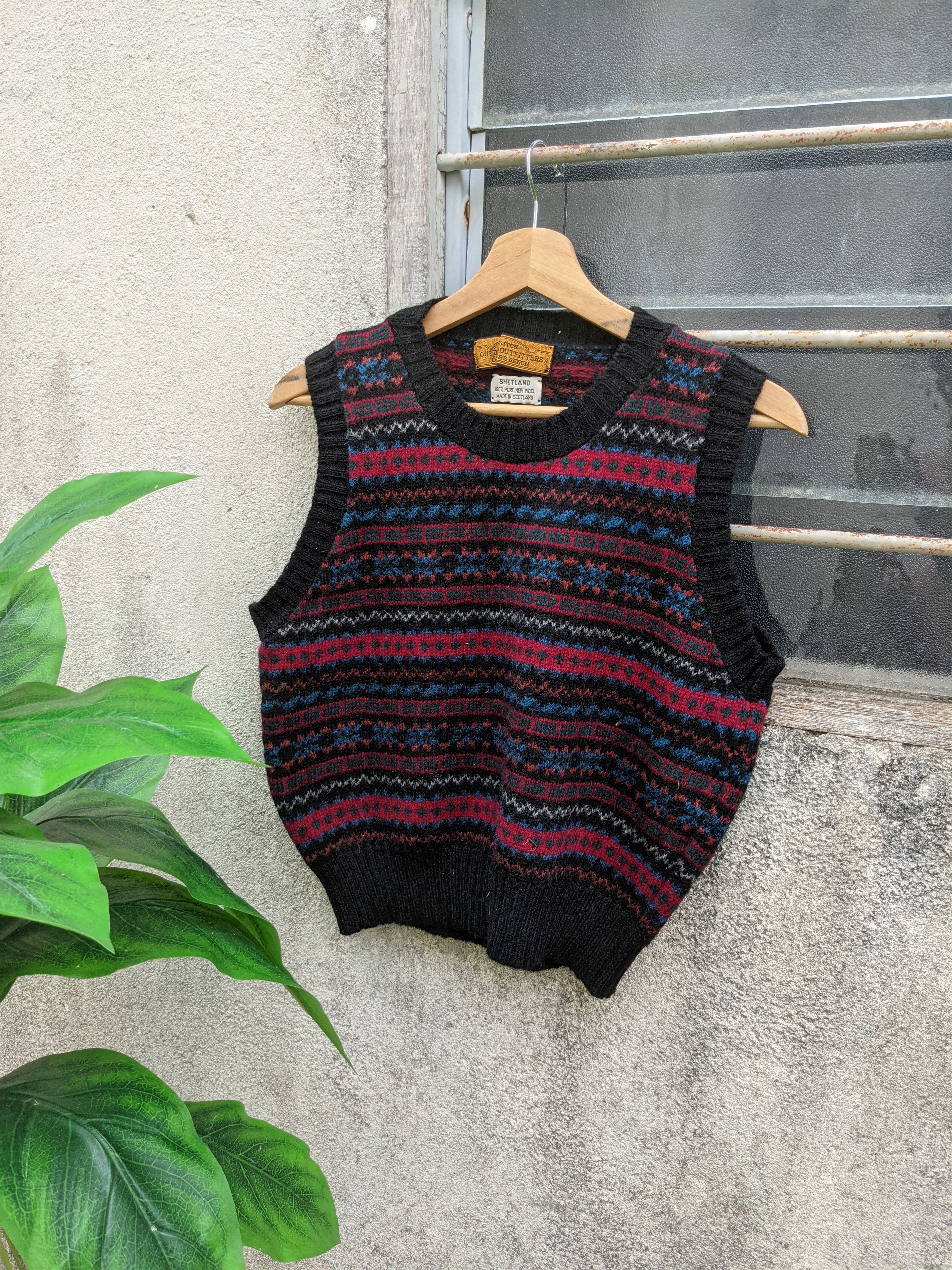 Bench Vintage Bench Shetland Wool Knitted Vest Size US S / EU 44-46 / 1 - 1 Thumbnail