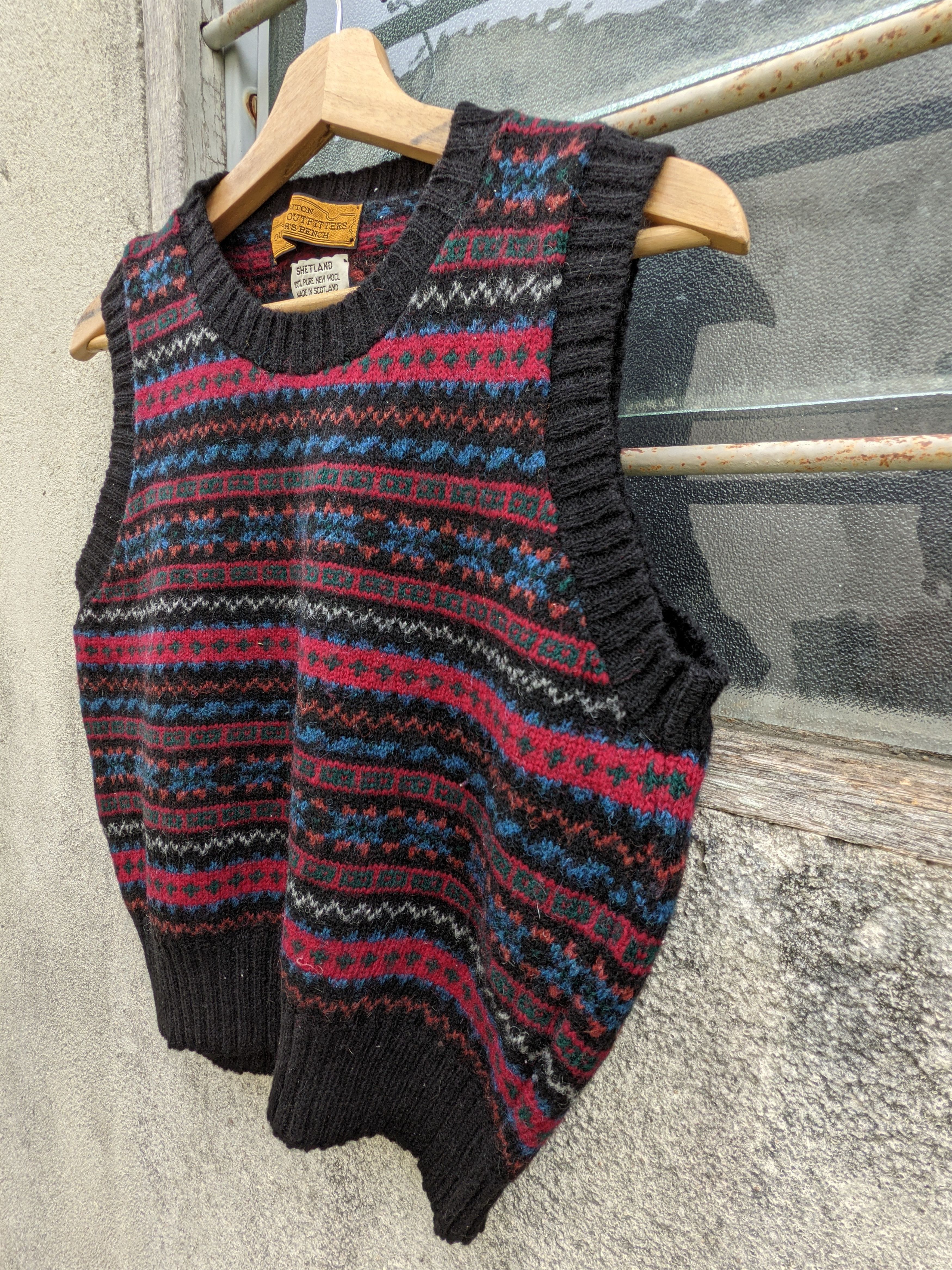 Bench Vintage Bench Shetland Wool Knitted Vest Size US S / EU 44-46 / 1 - 4 Thumbnail