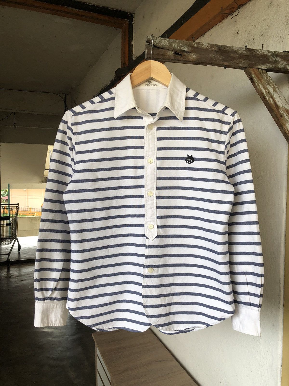 Issey Miyake Vintage Issey Miyake Ne-net Stripe Button Up Shirt Size S / US 4 / IT 40 - 8 Thumbnail
