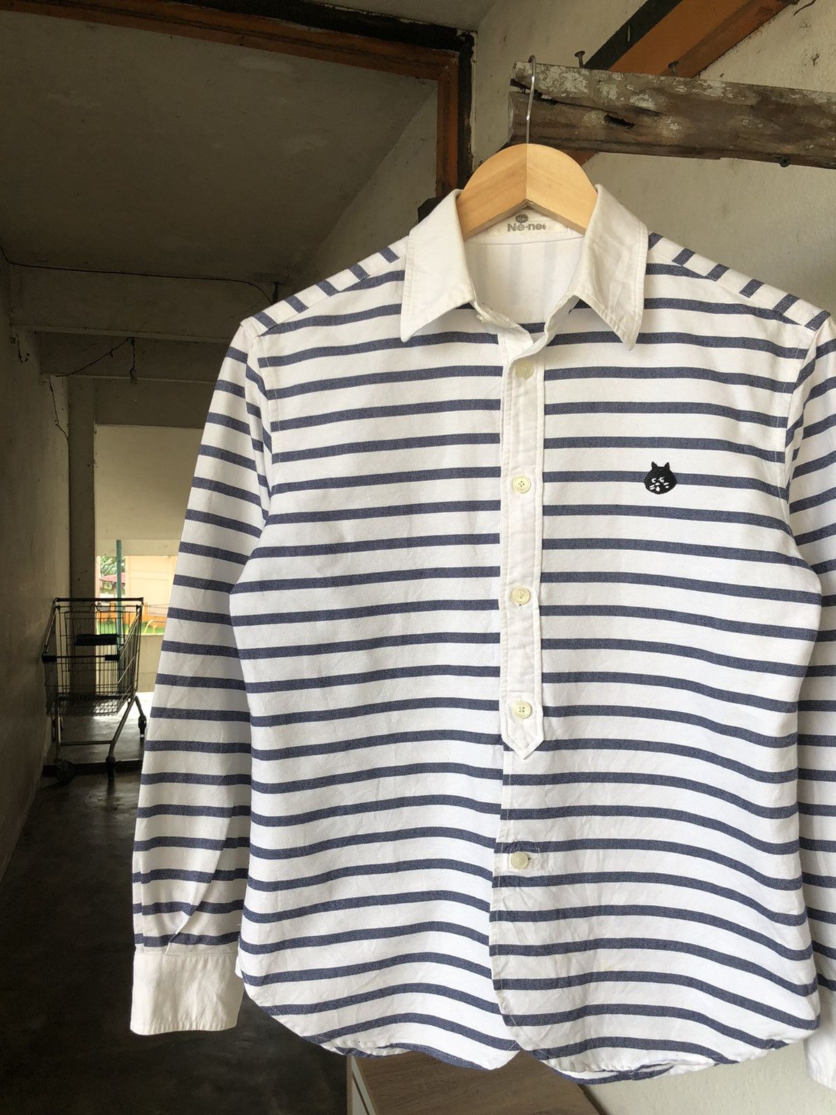 Issey Miyake Vintage Issey Miyake Ne-net Stripe Button Up Shirt Size S / US 4 / IT 40 - 12 Thumbnail