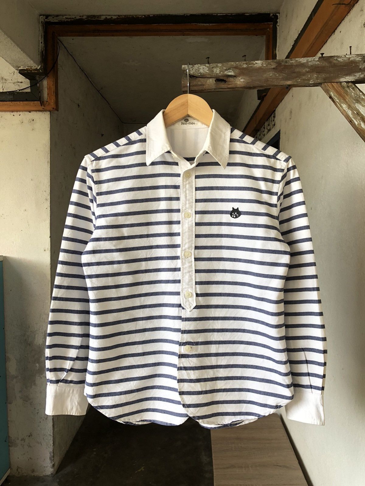 Issey Miyake Vintage Issey Miyake Ne-net Stripe Button Up Shirt Size S / US 4 / IT 40 - 1 Thumbnail