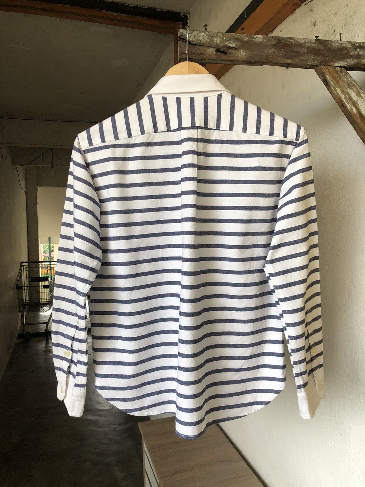 Issey Miyake Vintage Issey Miyake Ne-net Stripe Button Up Shirt Size S / US 4 / IT 40 - 2 Thumbnail