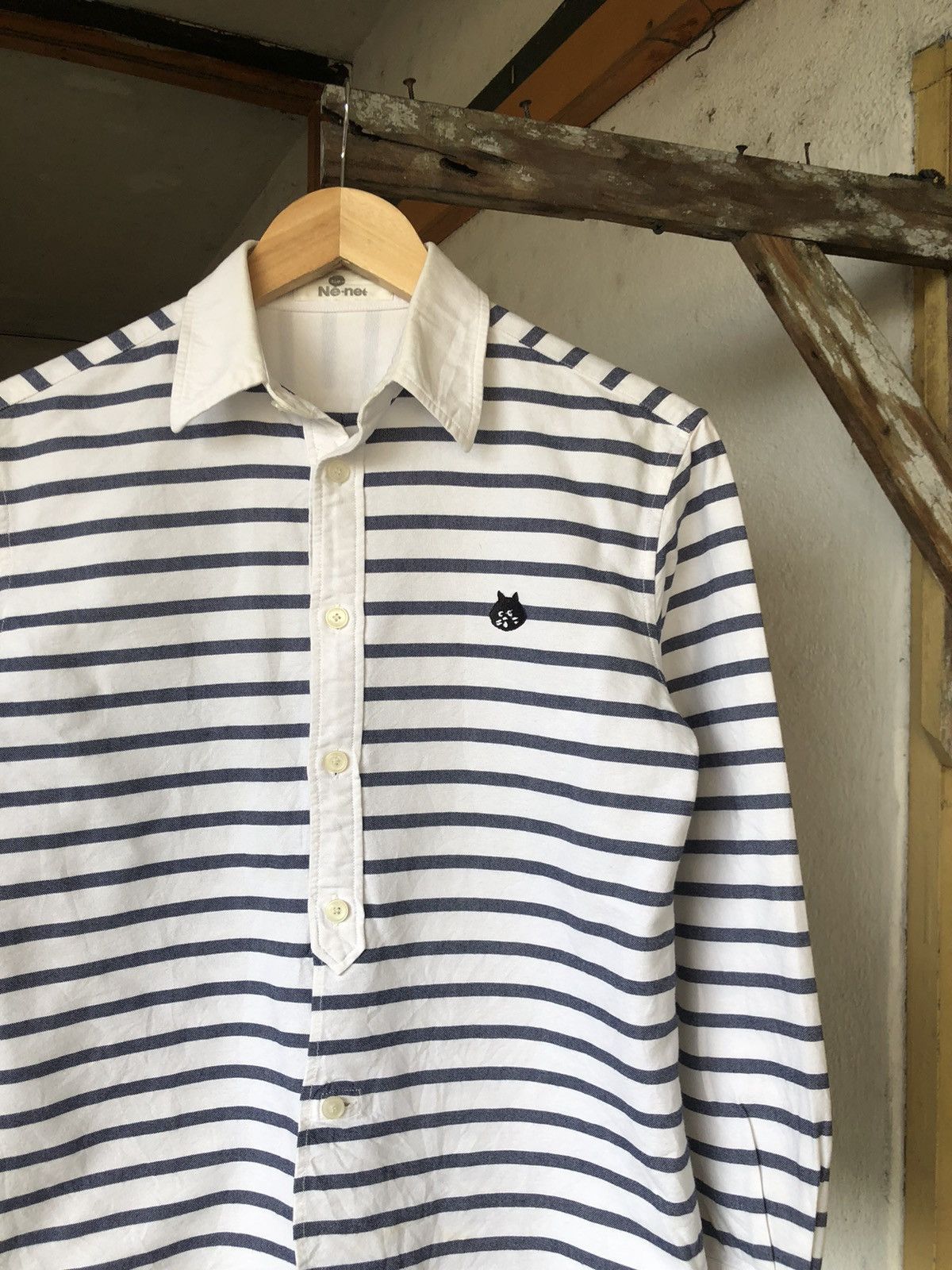 Issey Miyake Vintage Issey Miyake Ne-net Stripe Button Up Shirt Size S / US 4 / IT 40 - 11 Thumbnail
